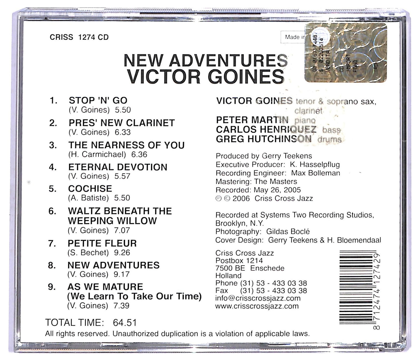 EBOND Victor Goines - New Adventures CD CD093441
