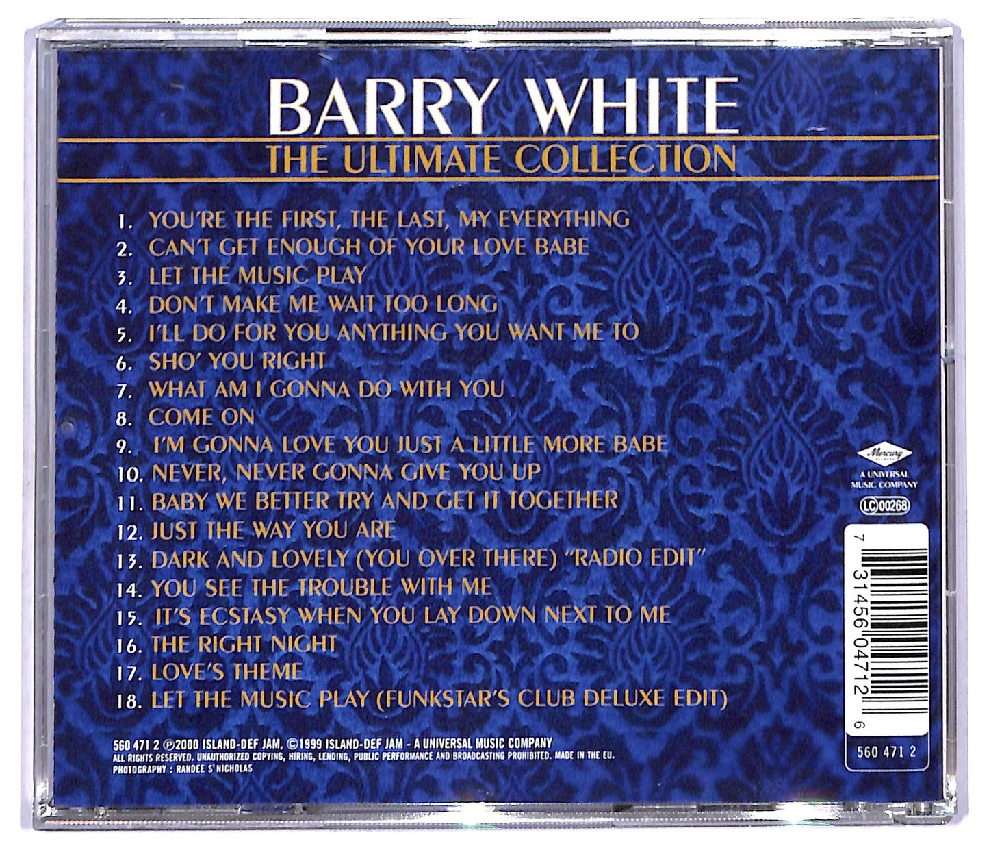 EBOND Barry White - The Ultimate Collection CD CD093503