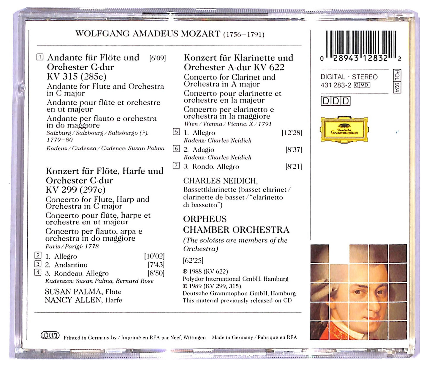 EBOND Mozart - Konzert Fur Flote Und Harfe CD CD093514
