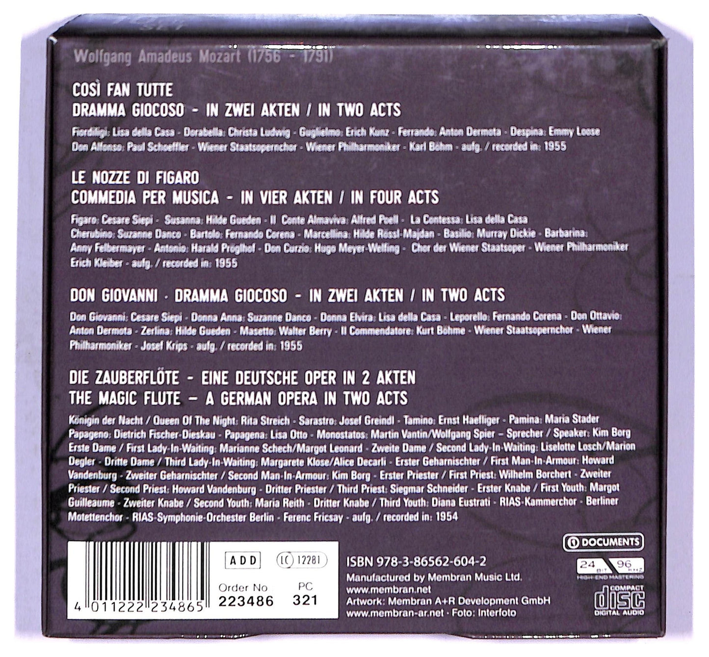 EBOND Wolfgang Amadeus Mozart - Cosi Fan Tutte Don Giovanni... CD CD093602