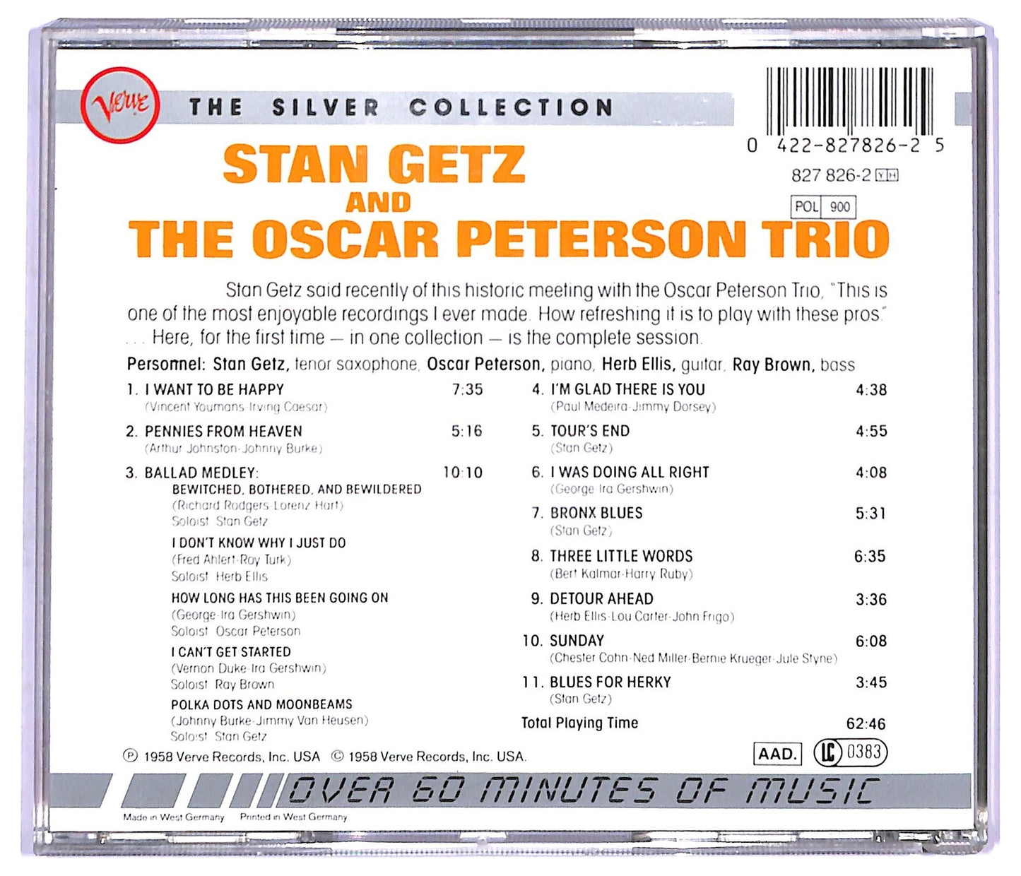 EBOND Stan Getz And The Oscar Peterson Trio - Stan Getz And The Oscar Peterson Trio CD CD093619