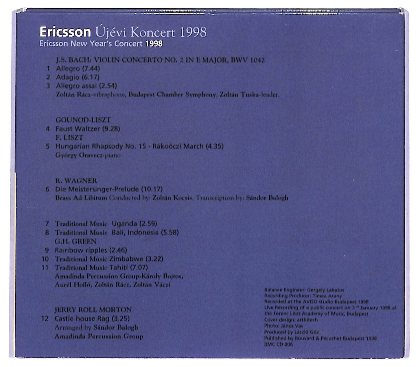 EBOND Ericsson - Ujevi Koncert 1998 CD CD093628