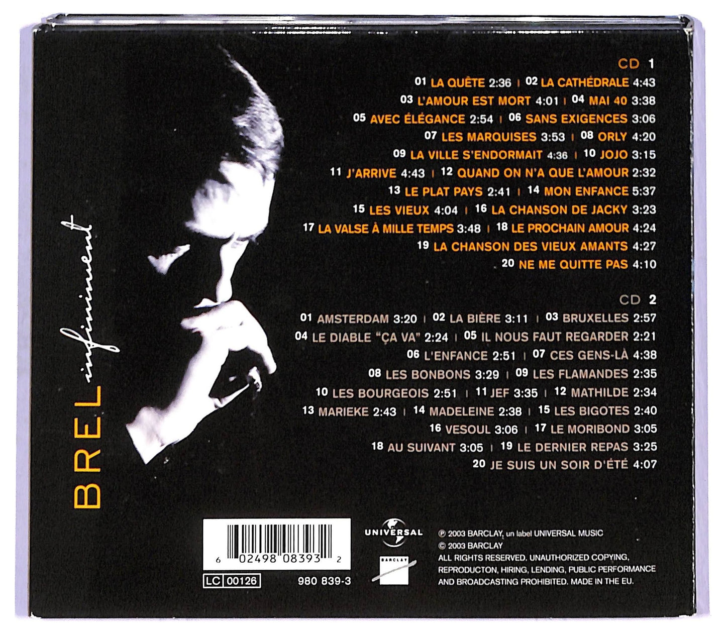 EBOND Jacques Brel - Infiniment CD CD093631