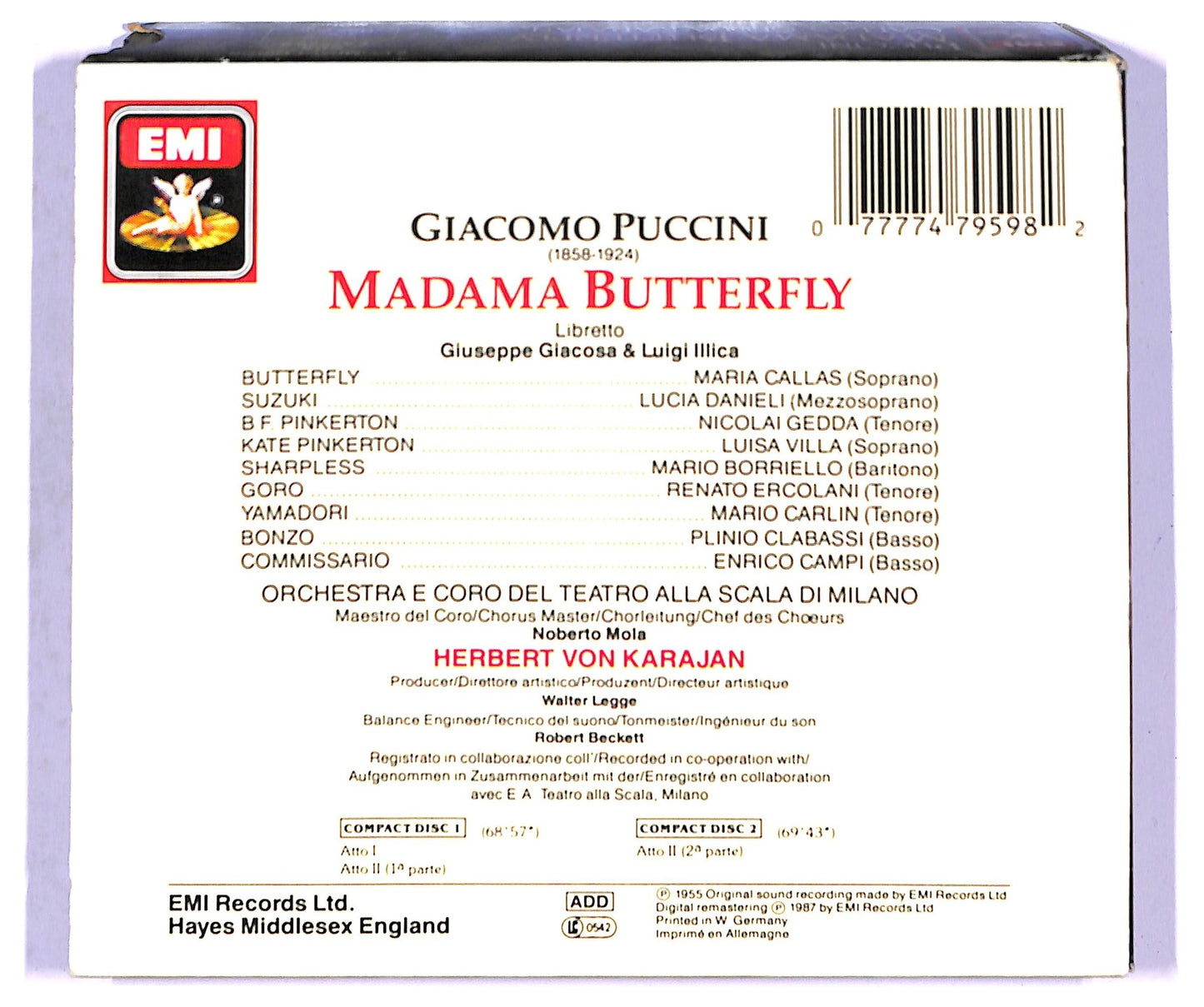 EBOND Puccini - Madama Butterfly CD CD093633