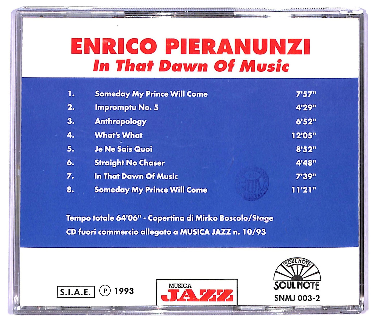 EBOND Enrico Pieranunzi - In That Dawn Of Music CD CD093648
