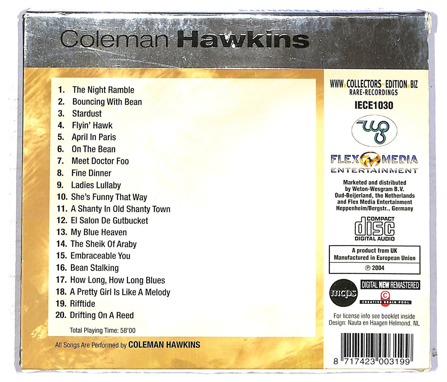 EBOND Coleman Hawkins - April in Paris CD CD093719