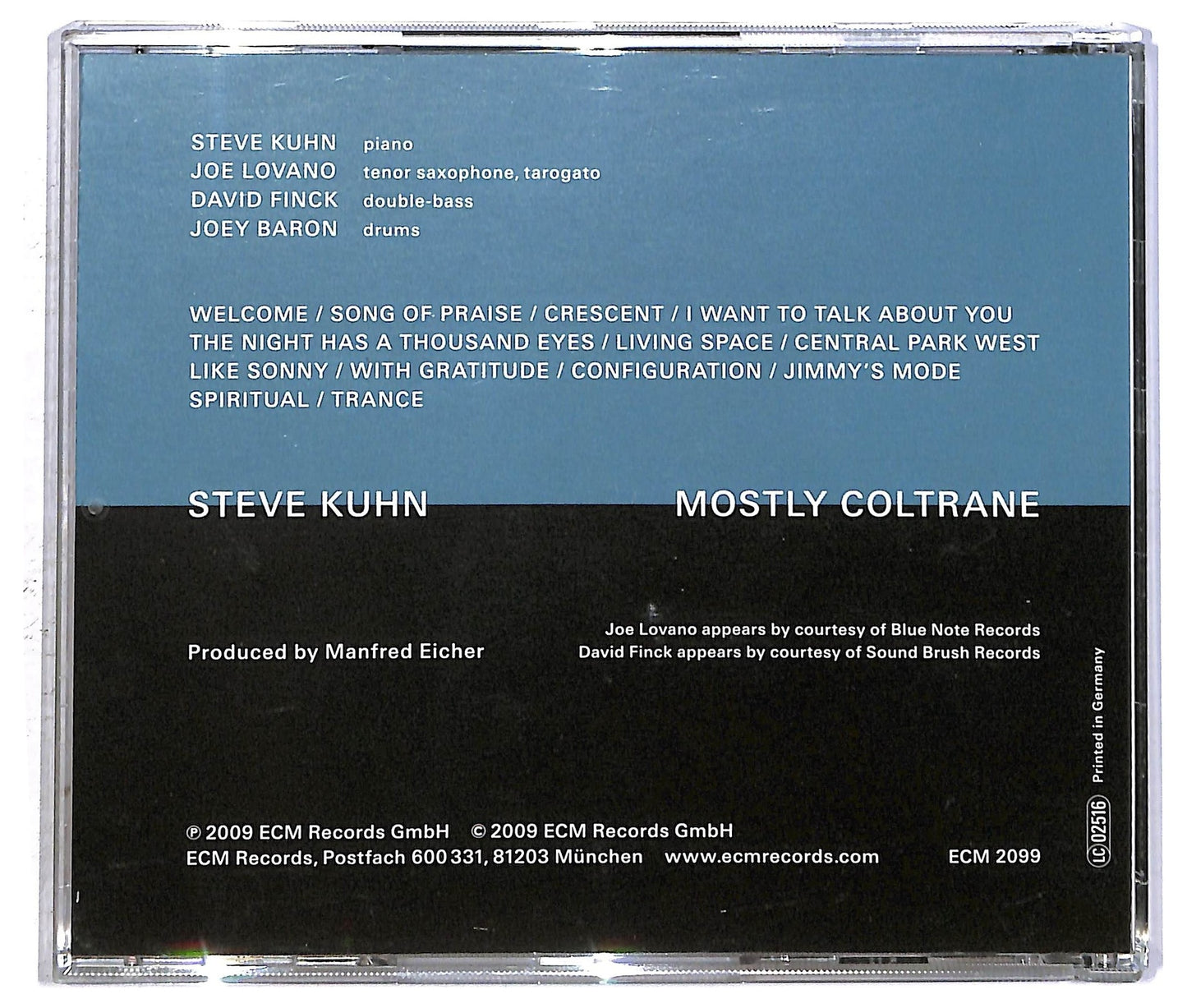 EBOND Steve Kuhn Trio W Joe Lovano - Mostly Coltrane CD CD093723
