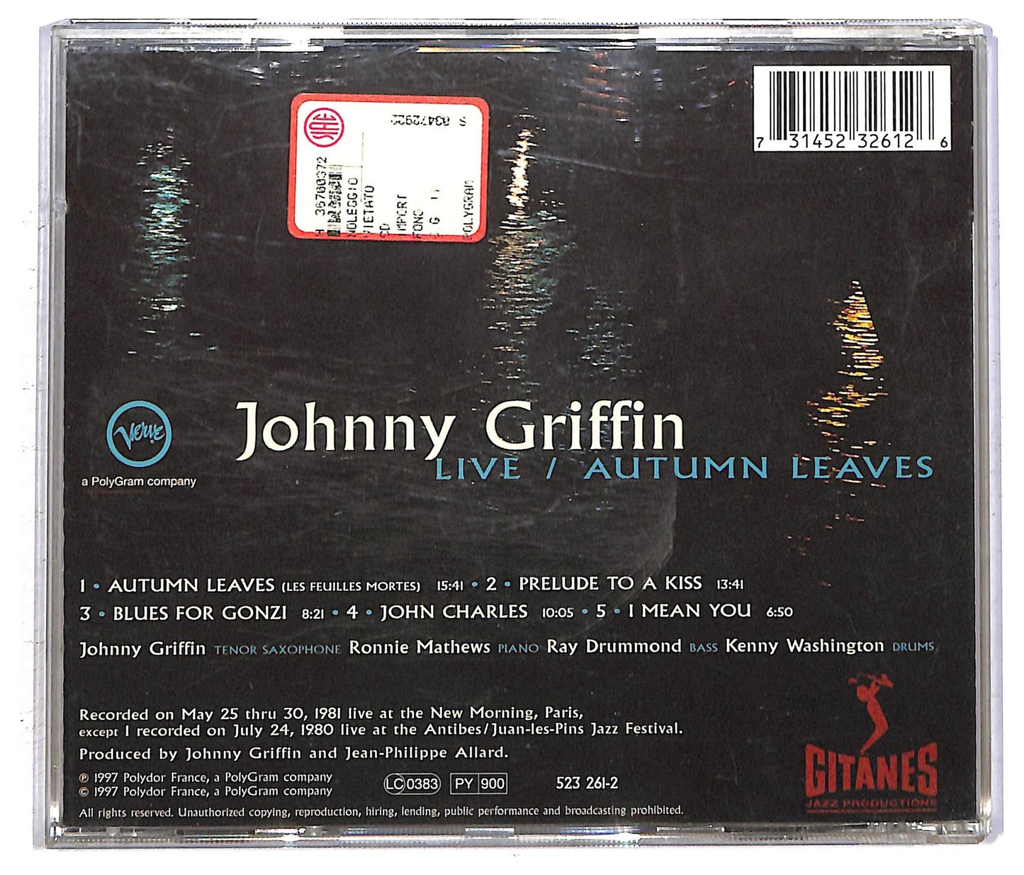 EBOND Johnny Griffin - Live Autumn Leaves CD CD093733
