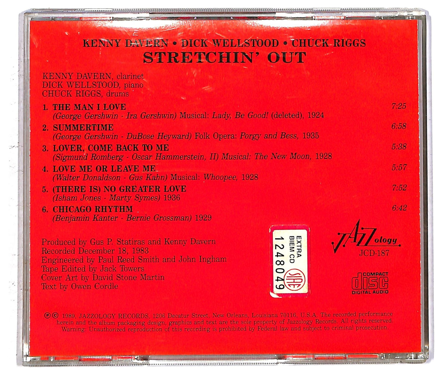 EBOND Kenny Davern Dick Wellstood Chuck Riggs - Stretchin' Out CD CD093841