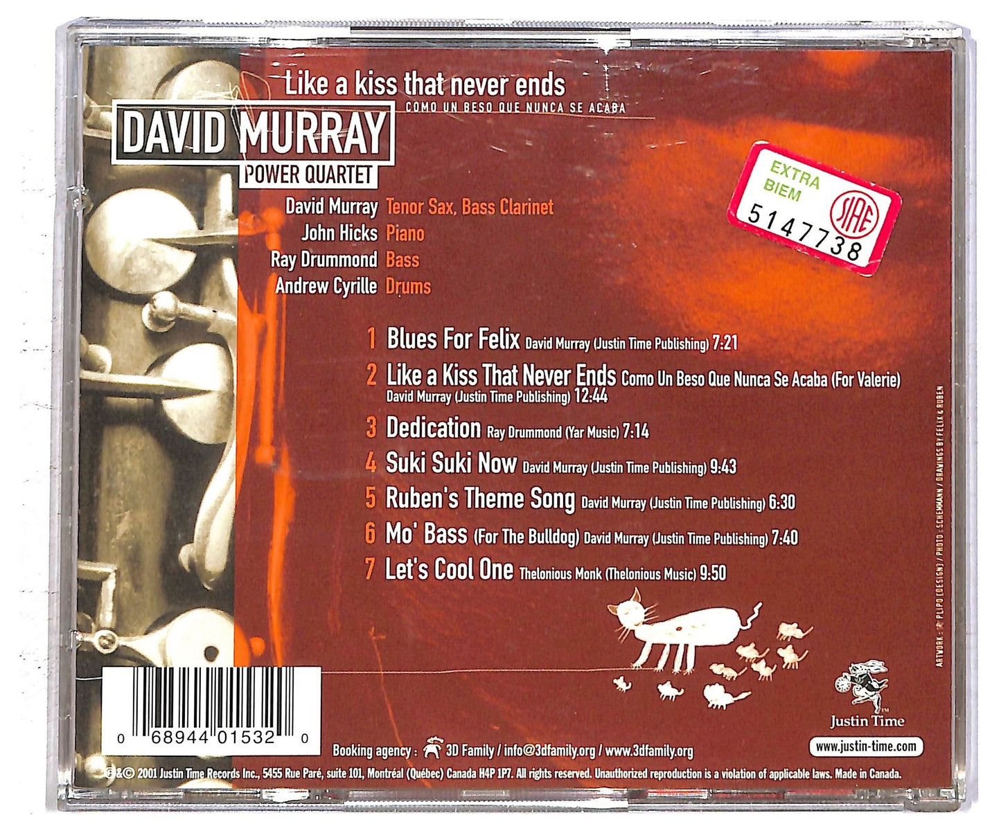 EBOND David Murray Power Quartet - Like A Kiss That Never Ends CD CD093853