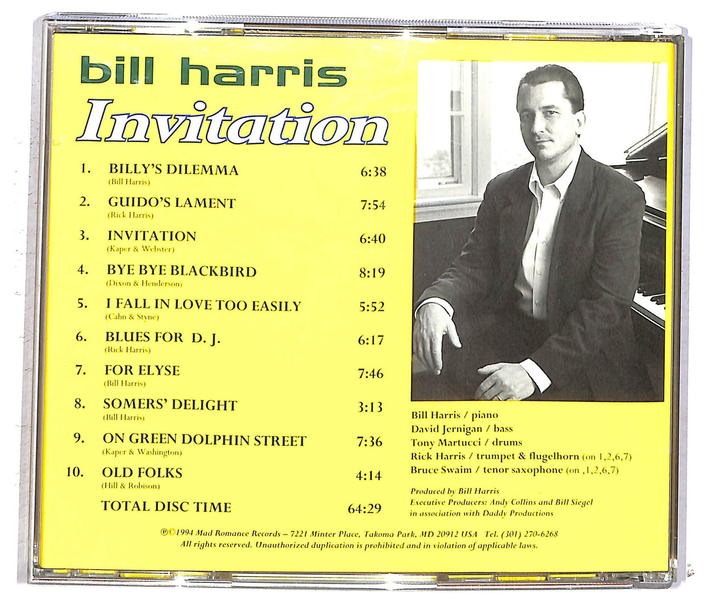 EBOND Bill Harria - Invitation CD CD093860