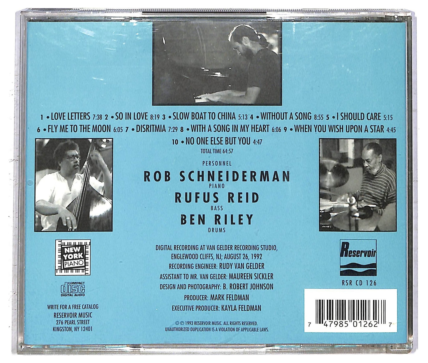 EBOND Rob Schneiderman Rufus Reid,Ben Riley - Standards CD CD093861