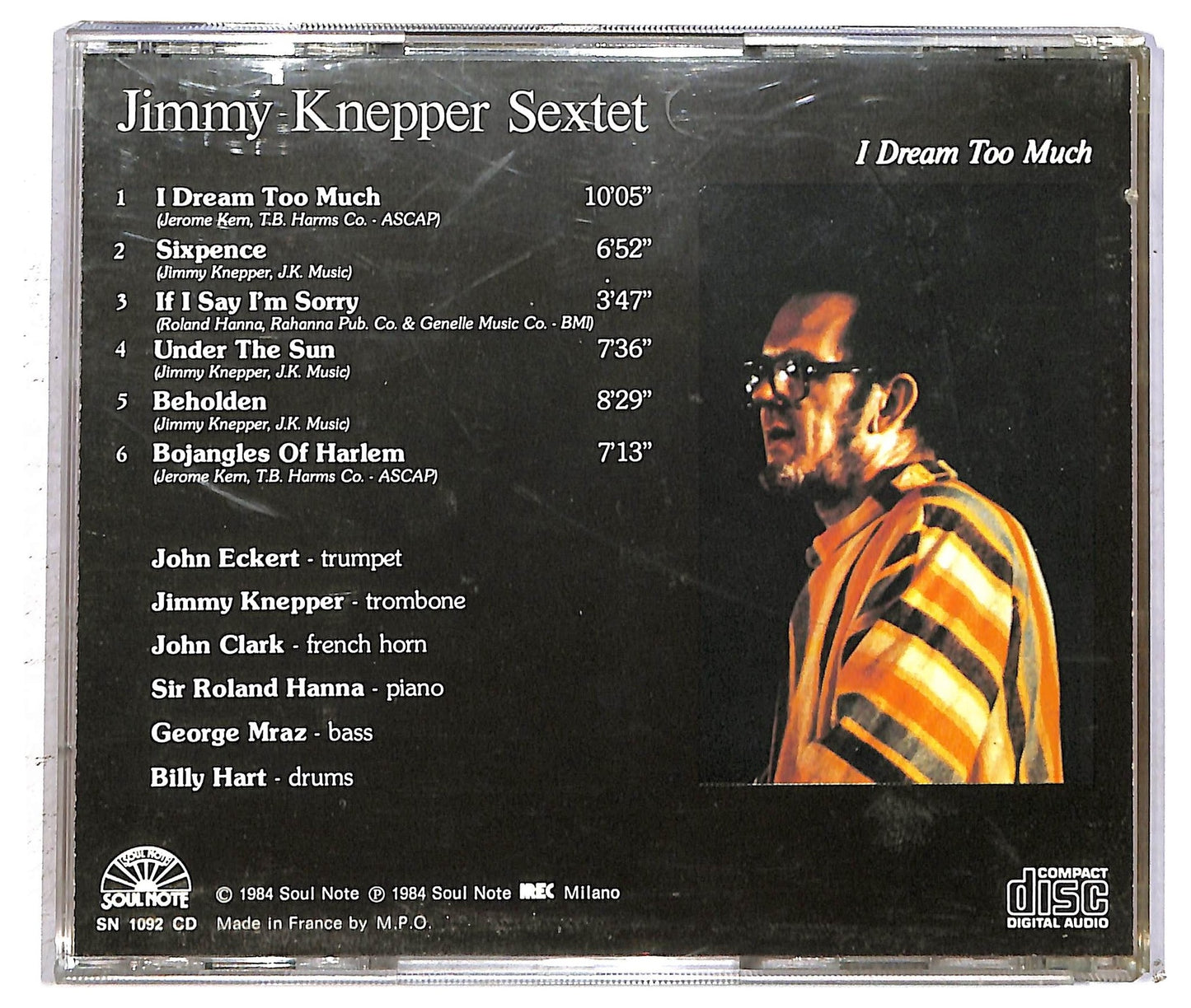 EBOND Jimmy Knepper Sextet - I Dream Too Much CD CD093921