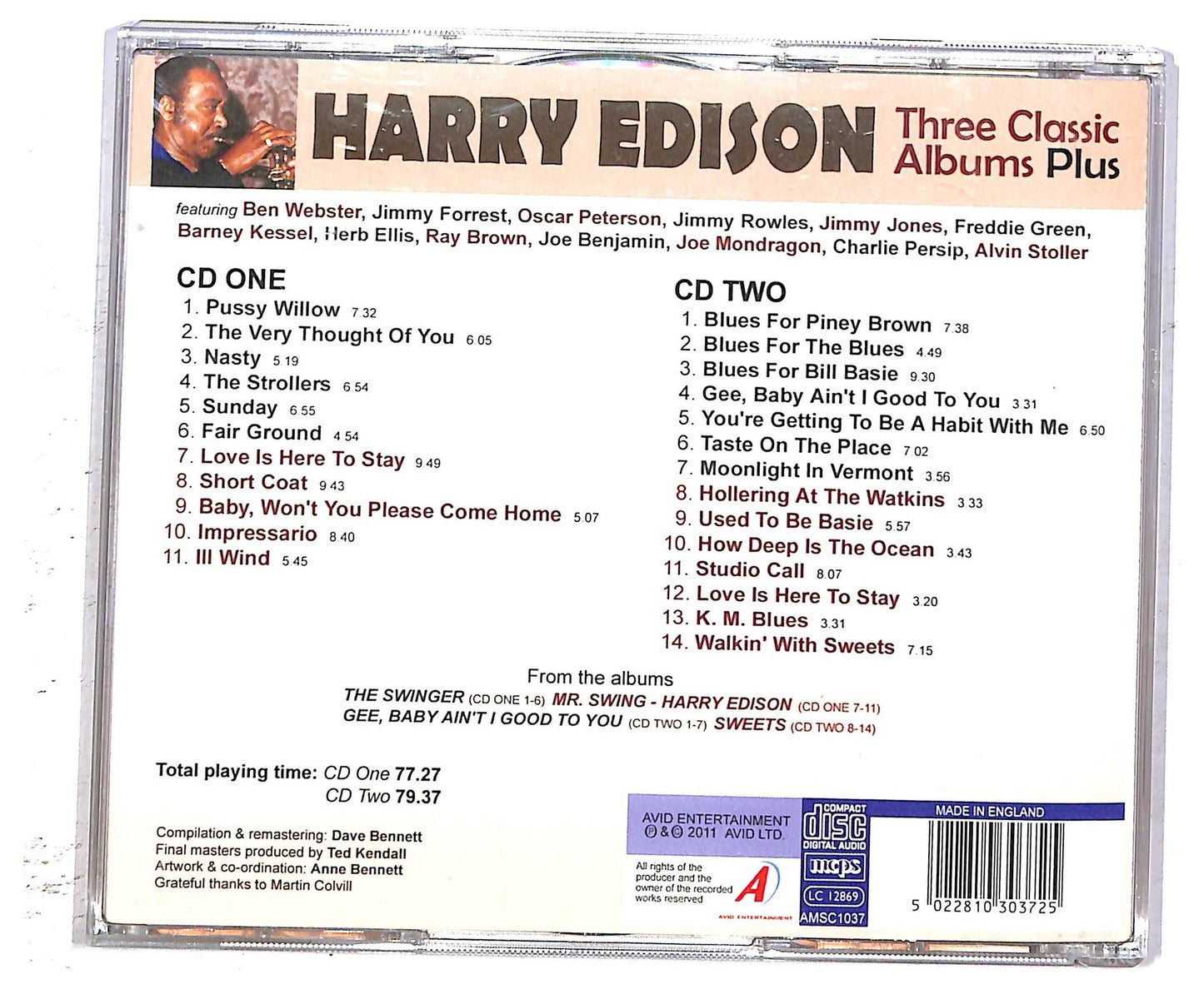 EBOND Harry Edison - Three Classic Albums Plus CD CD093935