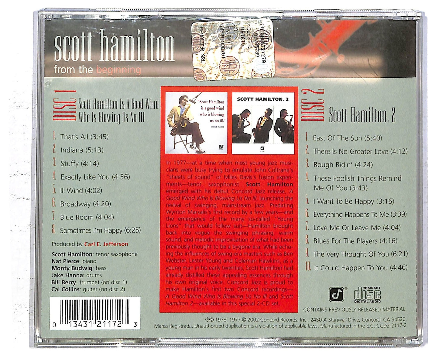 EBOND Scott Hamilton - From The Beginning CD CD093947