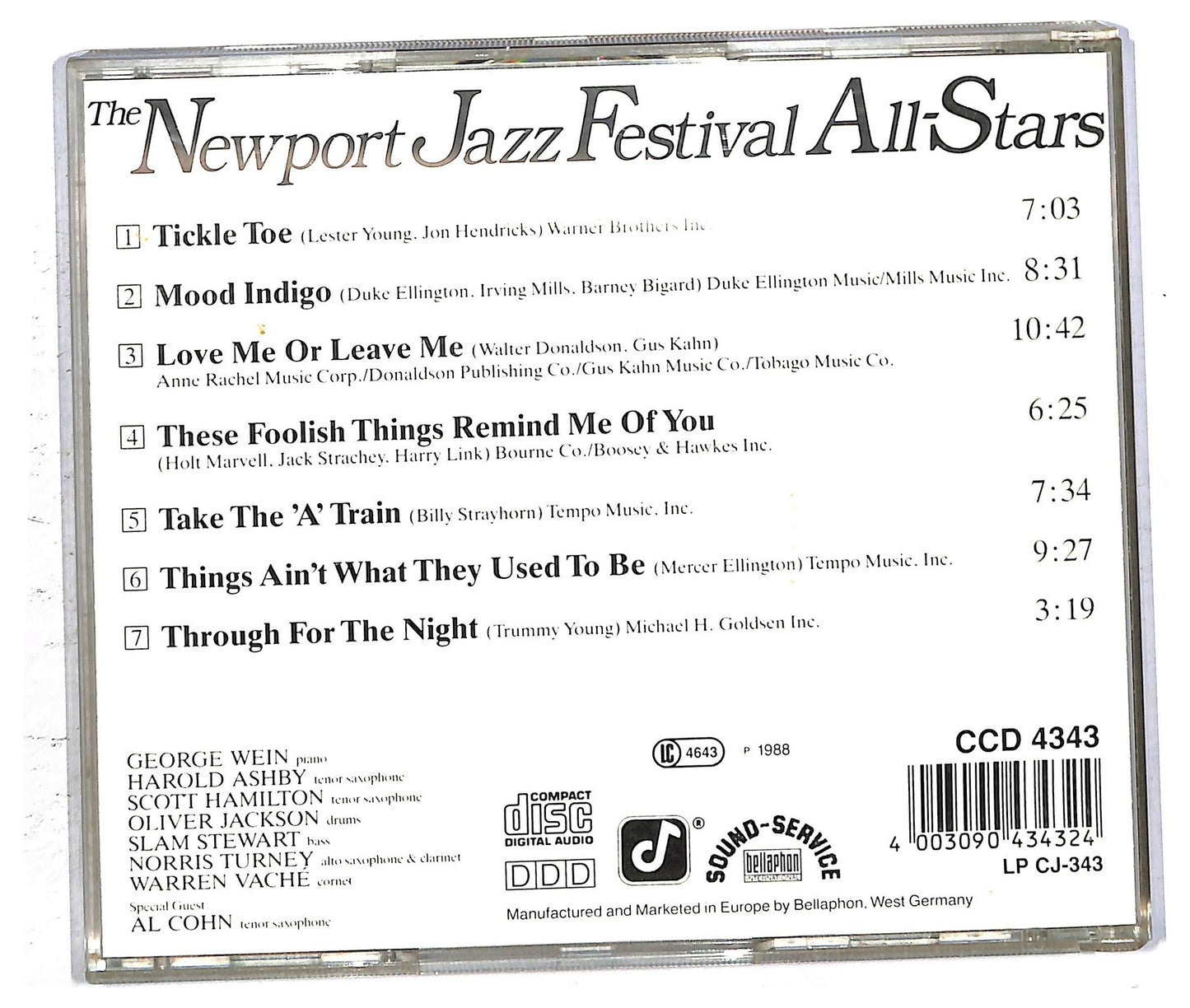 EBOND The Newport Jazz Festival All-Stars - European Tour CD CD093950
