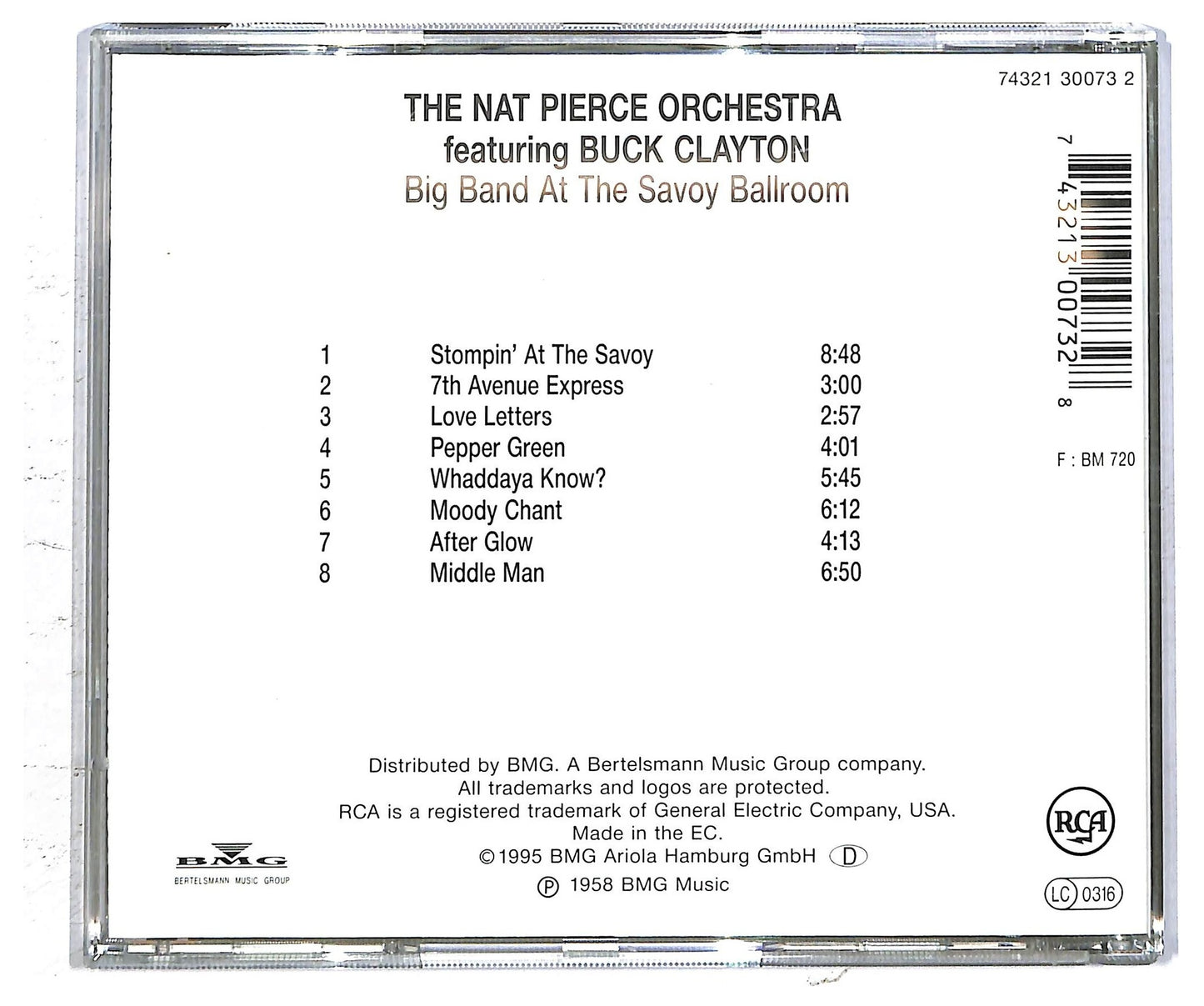 EBOND The Nat Pierce Orchestra - Big Band At The Savoy Ballroom CD CD093951