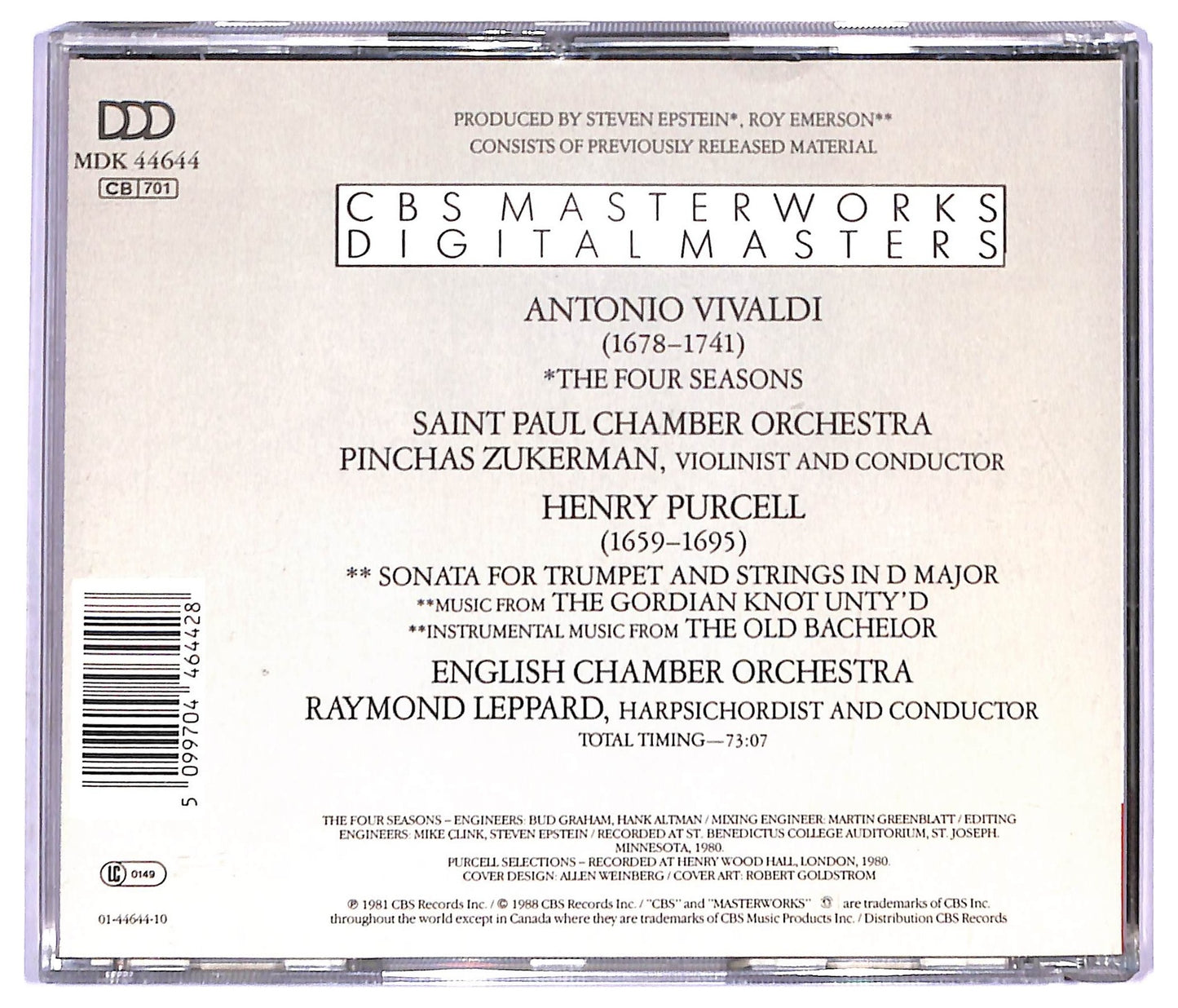 EBOND Vivaldi - The Four Seasons CD CD094004