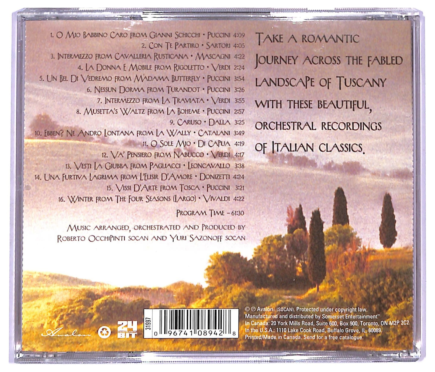 EBOND Globalis Symphony Orchestra - Tuscany A Romantic Journey CD CD094040