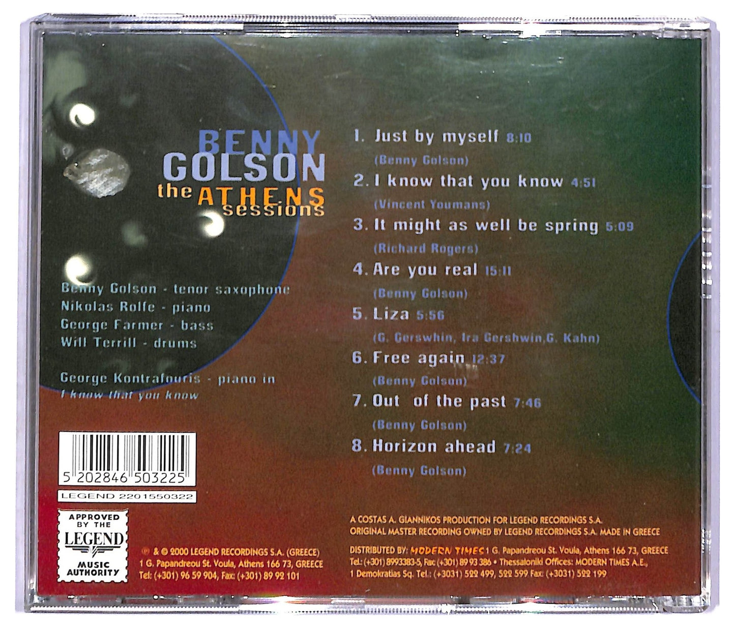 EBOND Benny Golson -The Athens Sessions CD CD094124