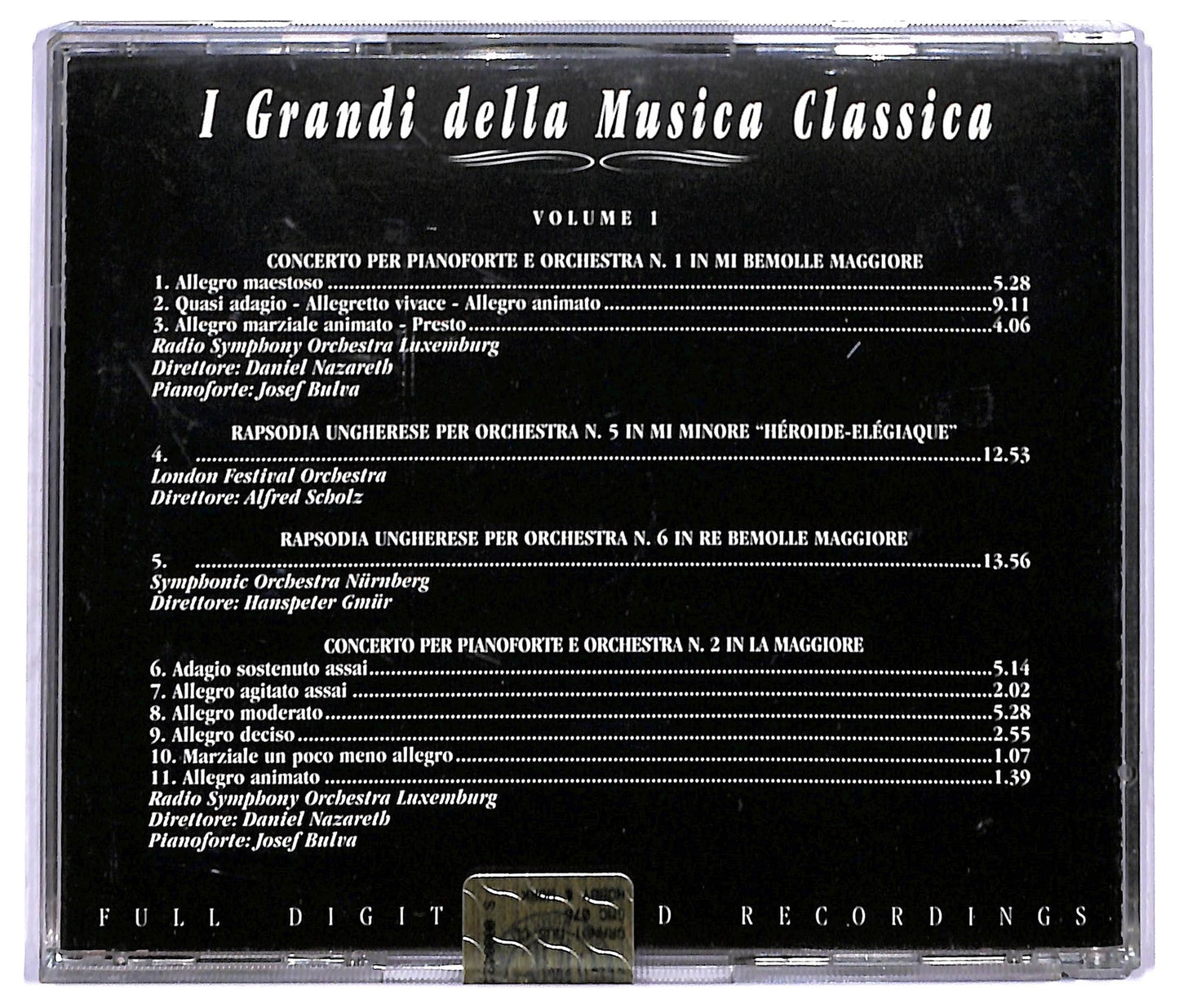 EBOND Liszt - Liszt vol.I - i grandi della musica classica CD CD094131