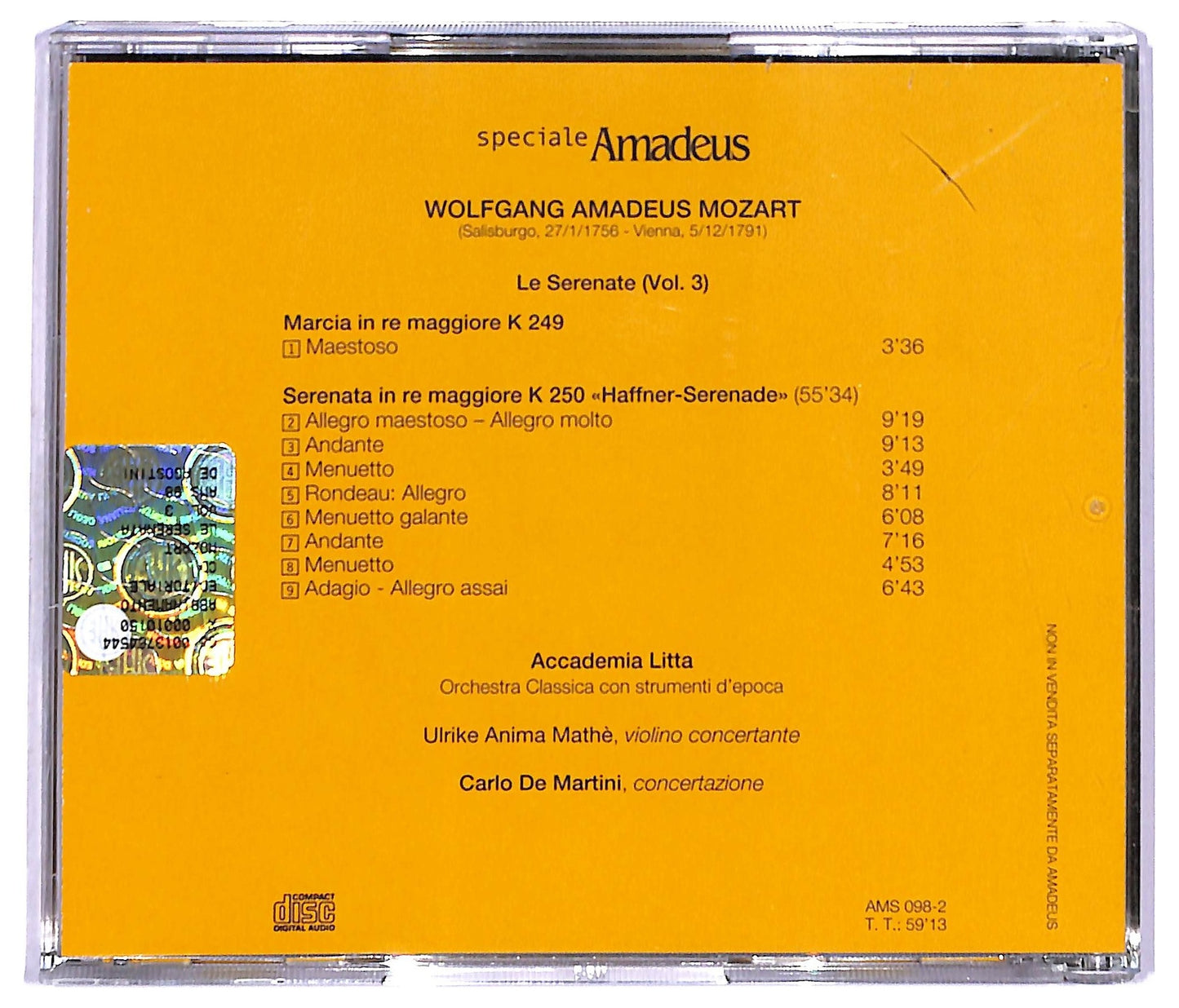EBOND Wolfgang Amadeus Mozart - Le Serenate Vol. 3 CD CD094132