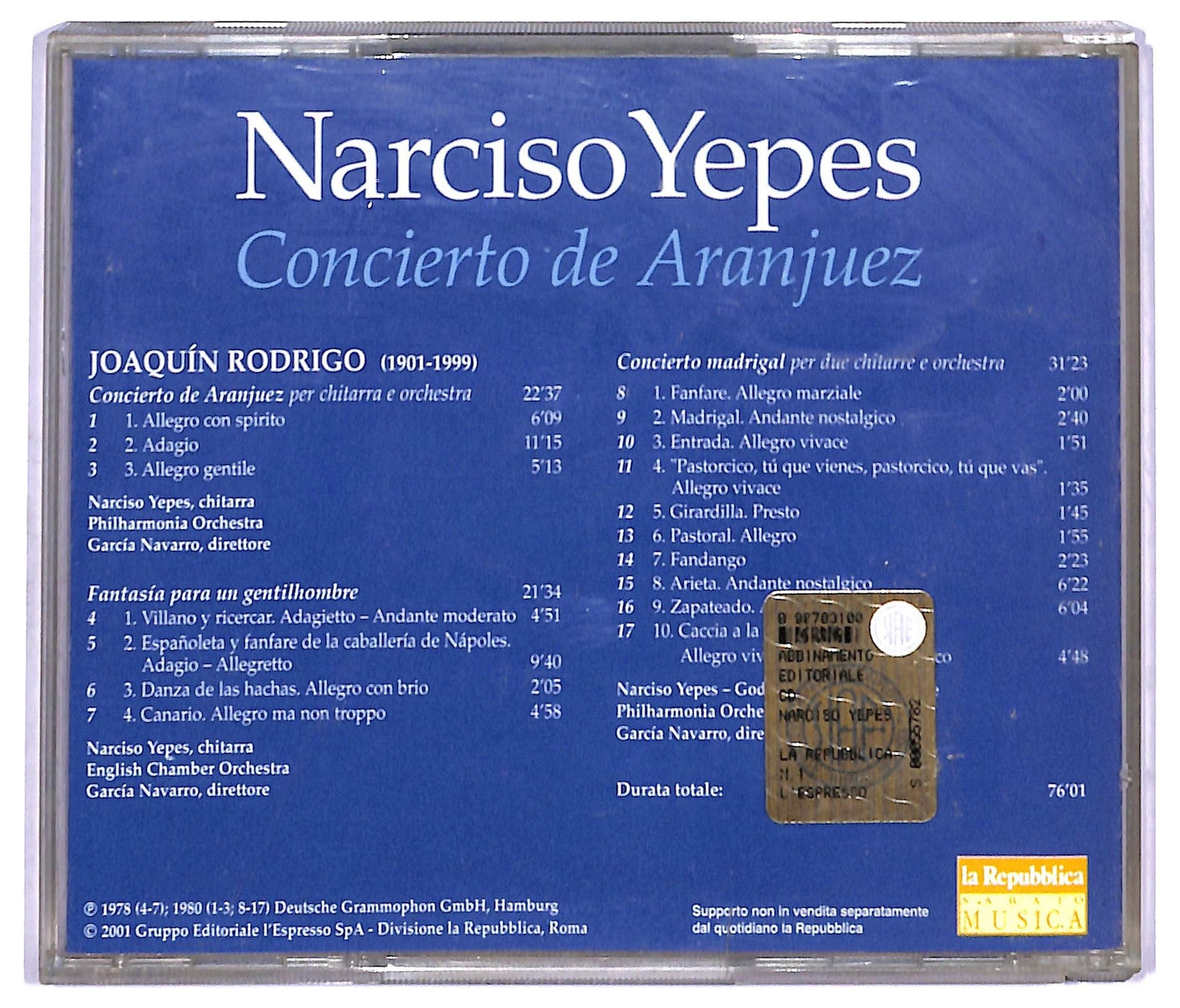 EBOND Narciso Yepes - Concierto De Aranjuez CD CD094133