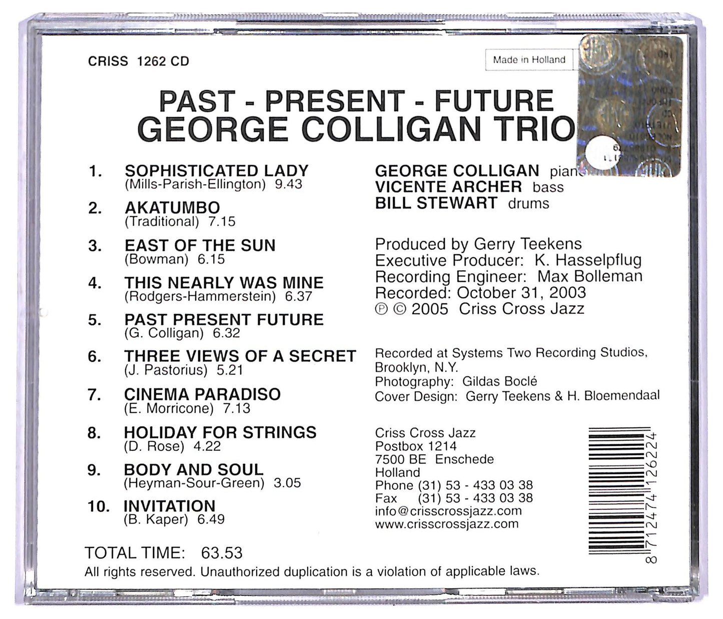 EBOND George Colligan - Past-Present-Future CD CD094228