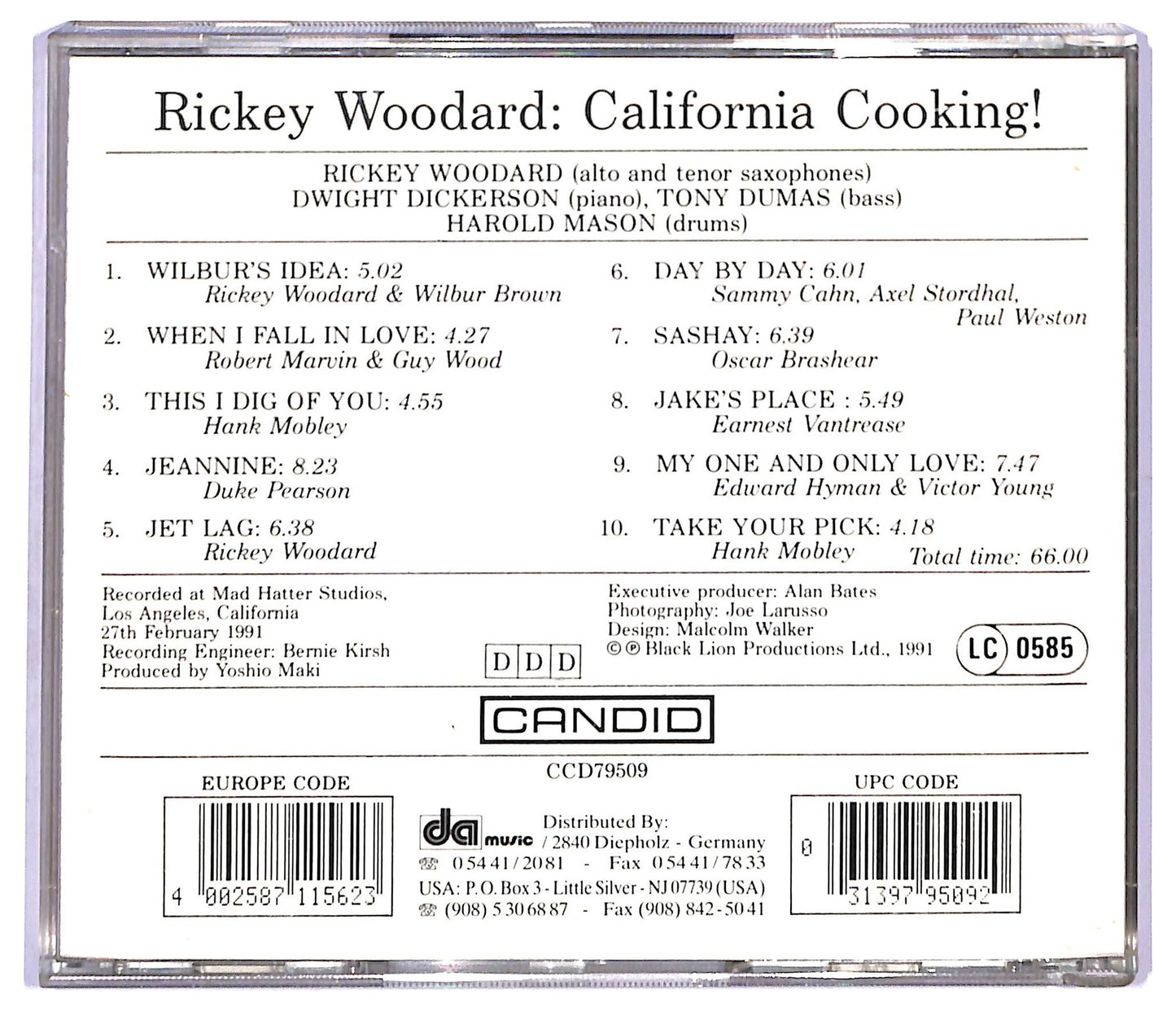EBOND Rickey Woodard - California Cooking! CD CD094239