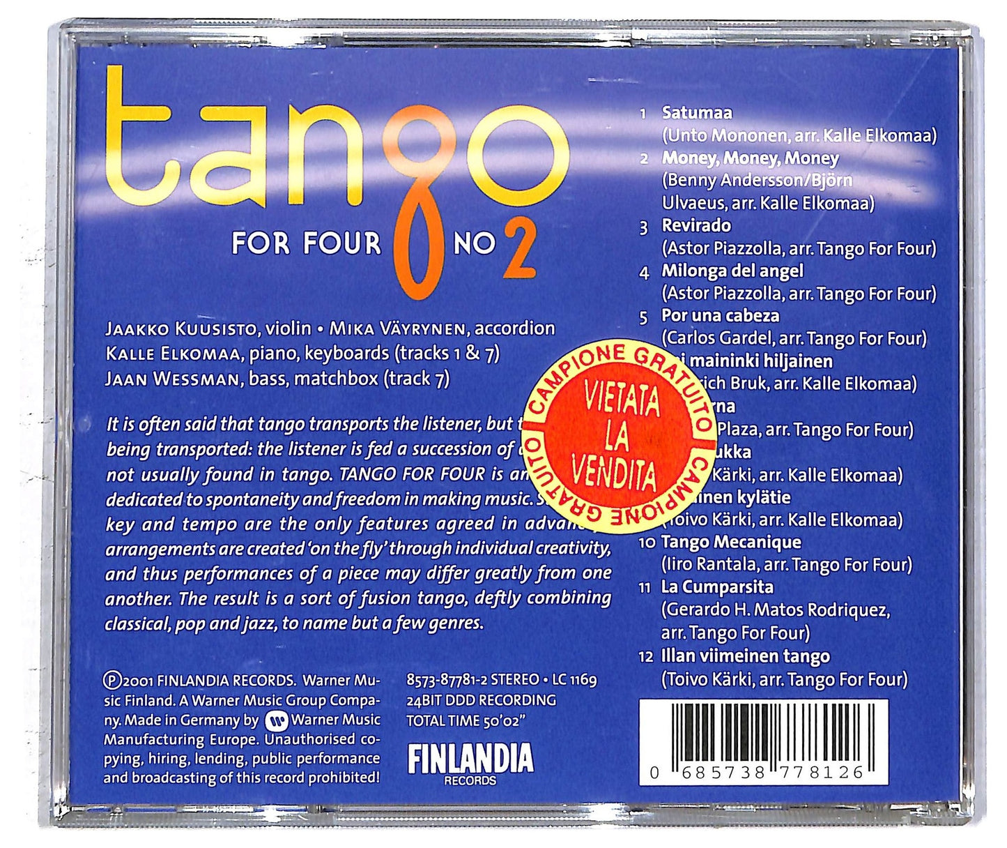 EBOND Mika Vayrynen - Tango For Four n°2 CD CD094435