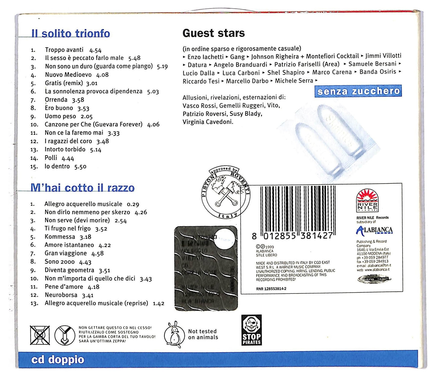 EBOND Skiantos - Doppia Dose CD CD094445