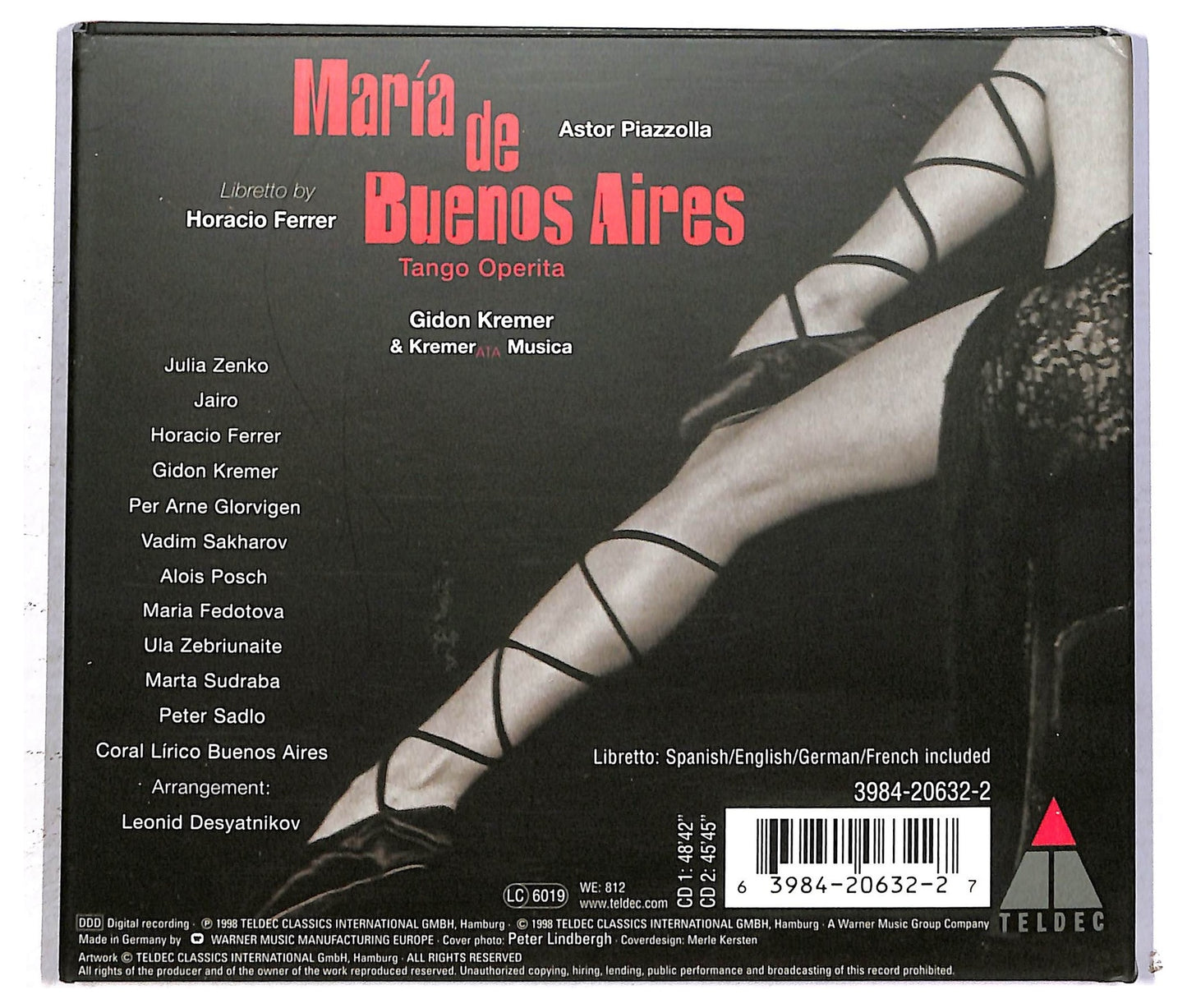 EBOND Piazzolla Ferrer KremerATA - Maria De Buenos Aires CD CD094526