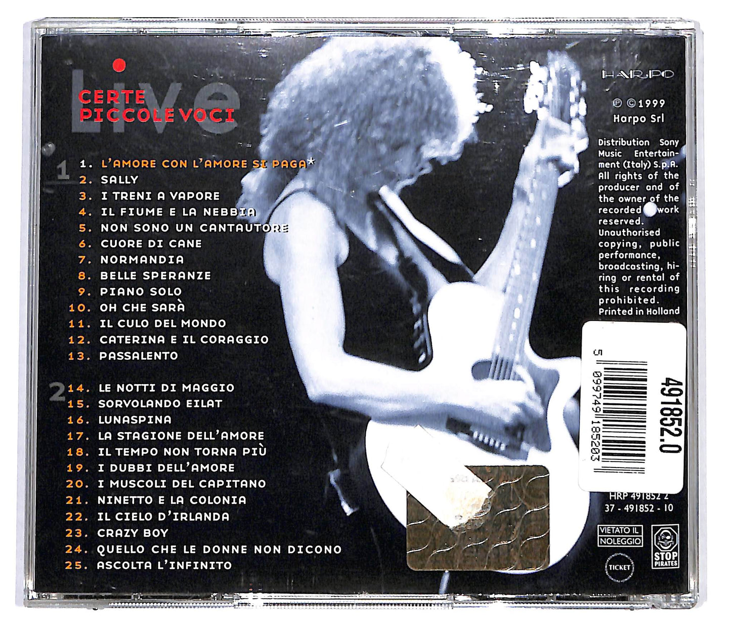 EBOND Fiorella Mannoia - Certe Piccole Voci Live CD CD099305