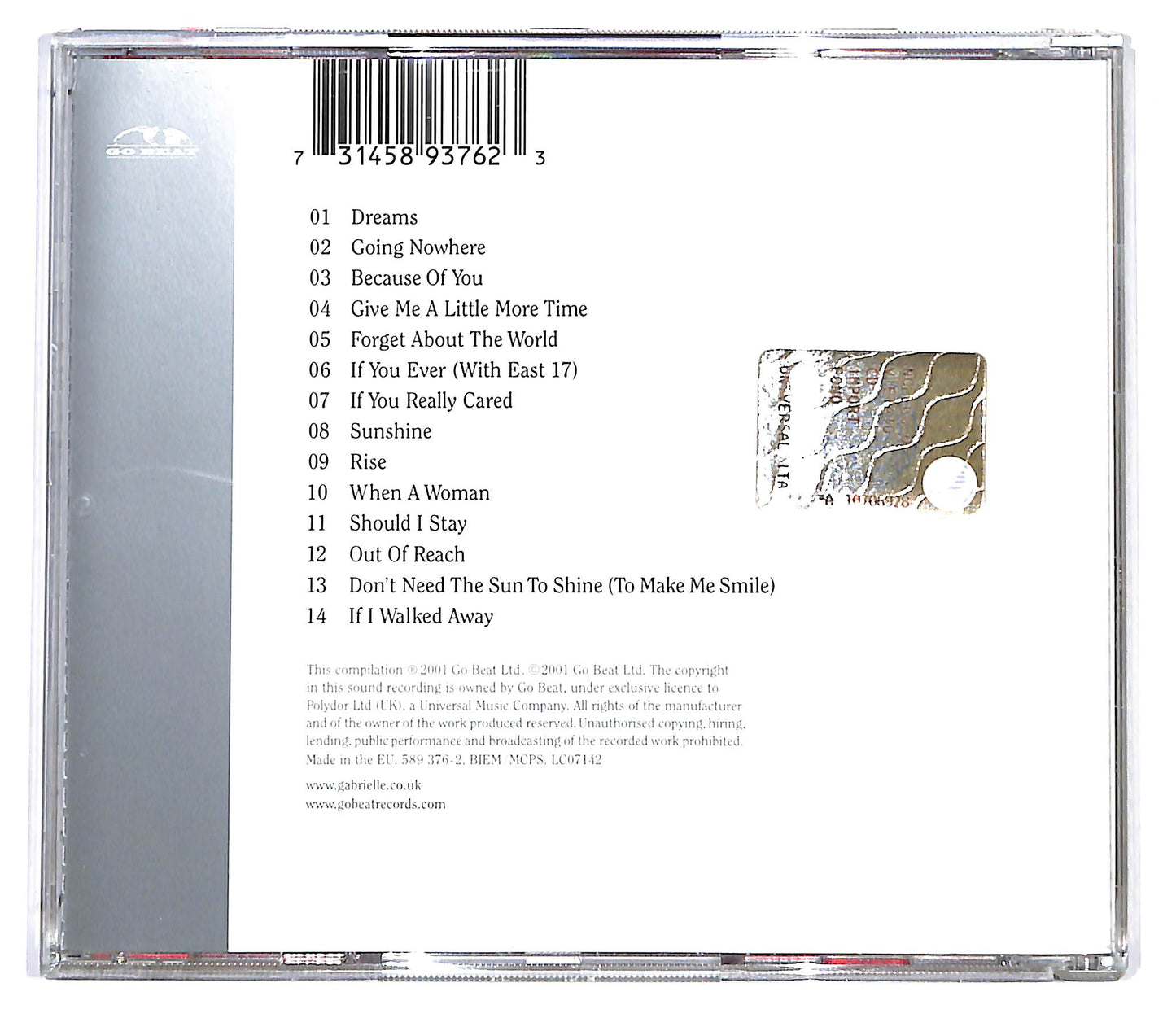 EBOND Gabrielle - Dreams Can Come True - Greatest Hits Vol 1 CD CD099323