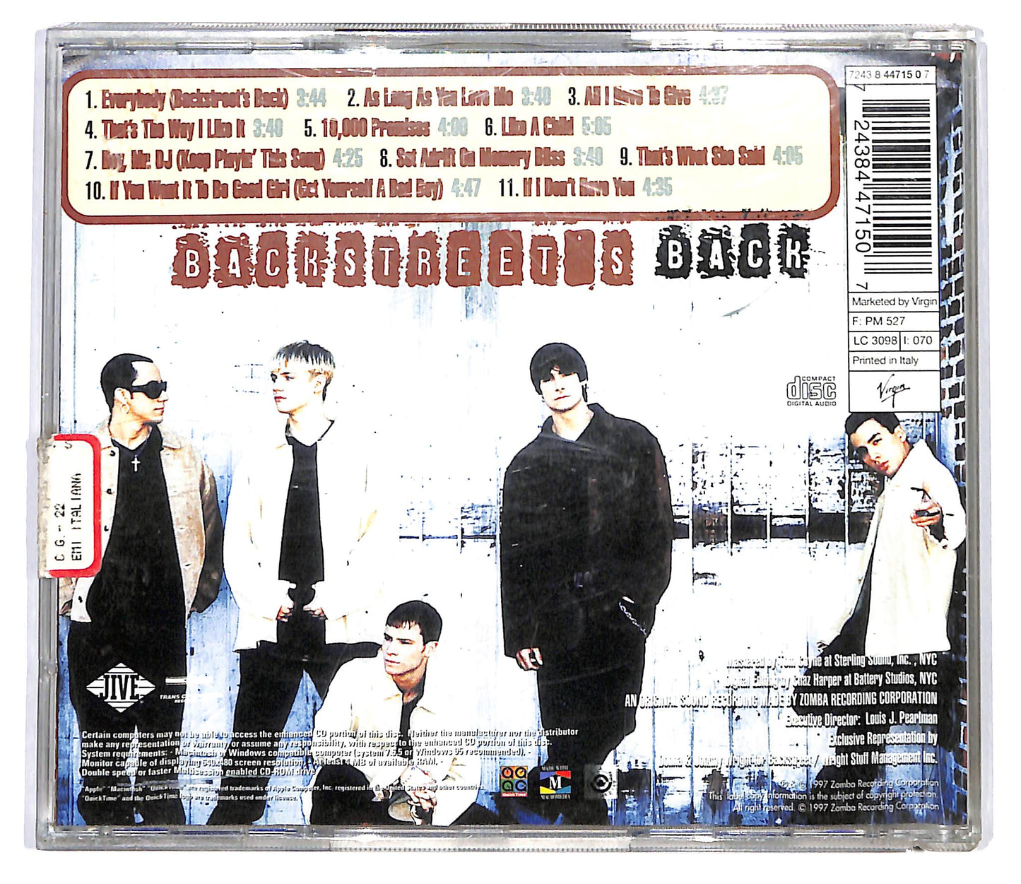 EBOND Backstreet Boys - Backstreet's Back CD CD099328