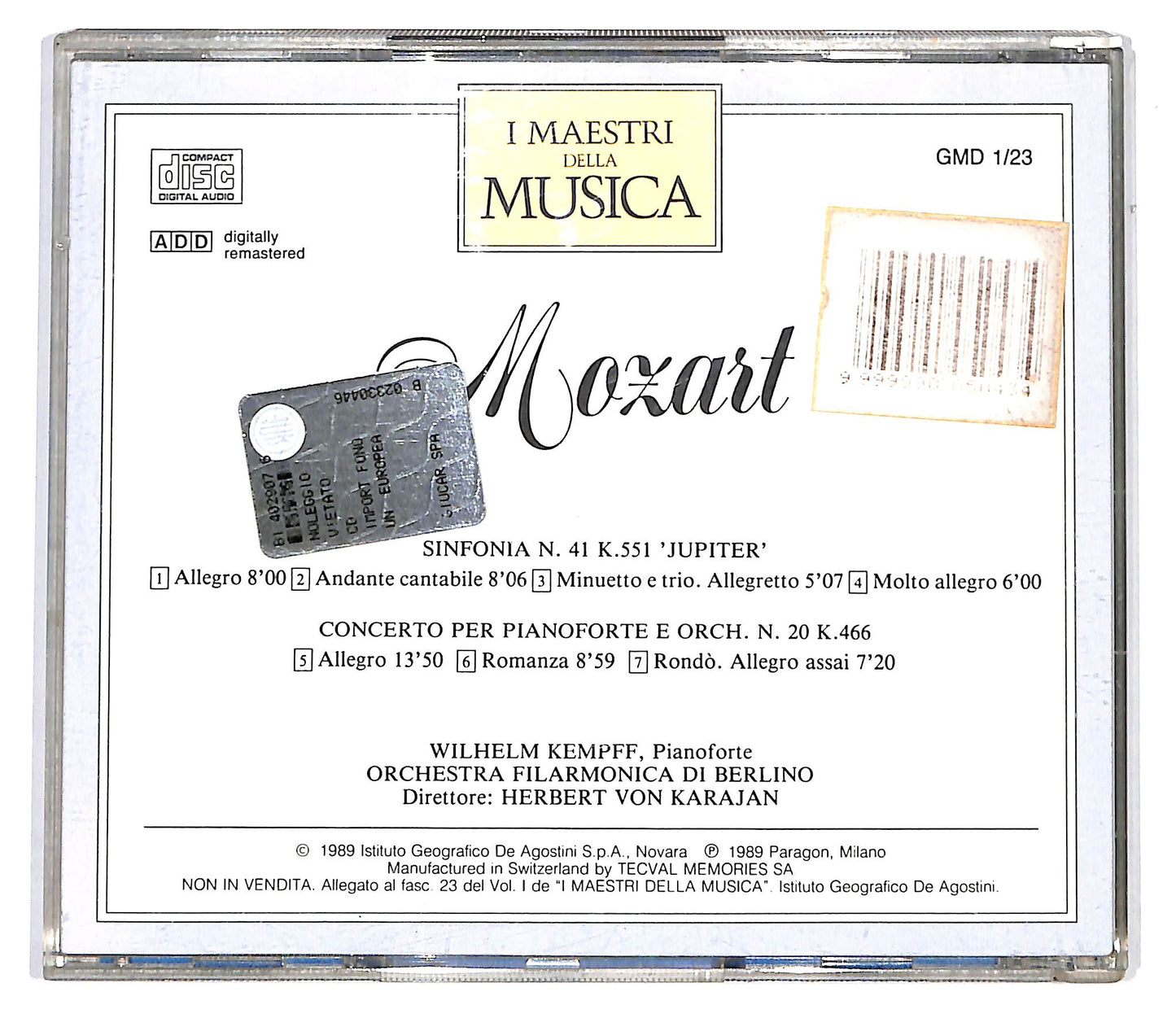 EBOND Mozart - Sinfonia N. 41 K.551 'Jupiter' CD CD099610