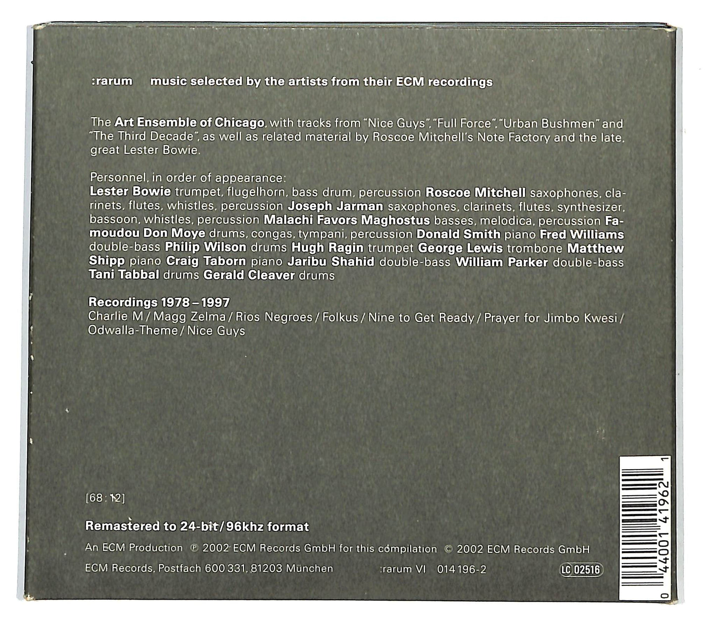 EBOND The Art Ensemble Of Chicago - Selected Recordings DIGIPACK CD CD099626