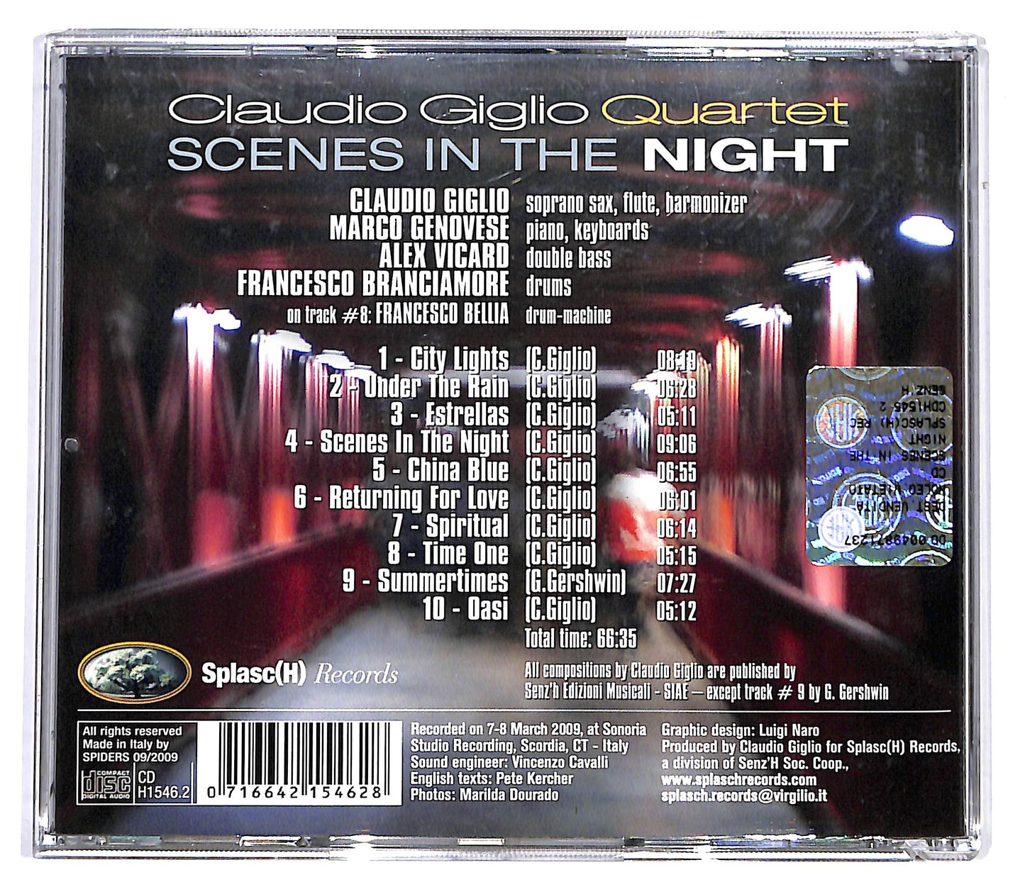 EBOND Claudio Giglio Quartet - Scenes In The Night CD CD099661