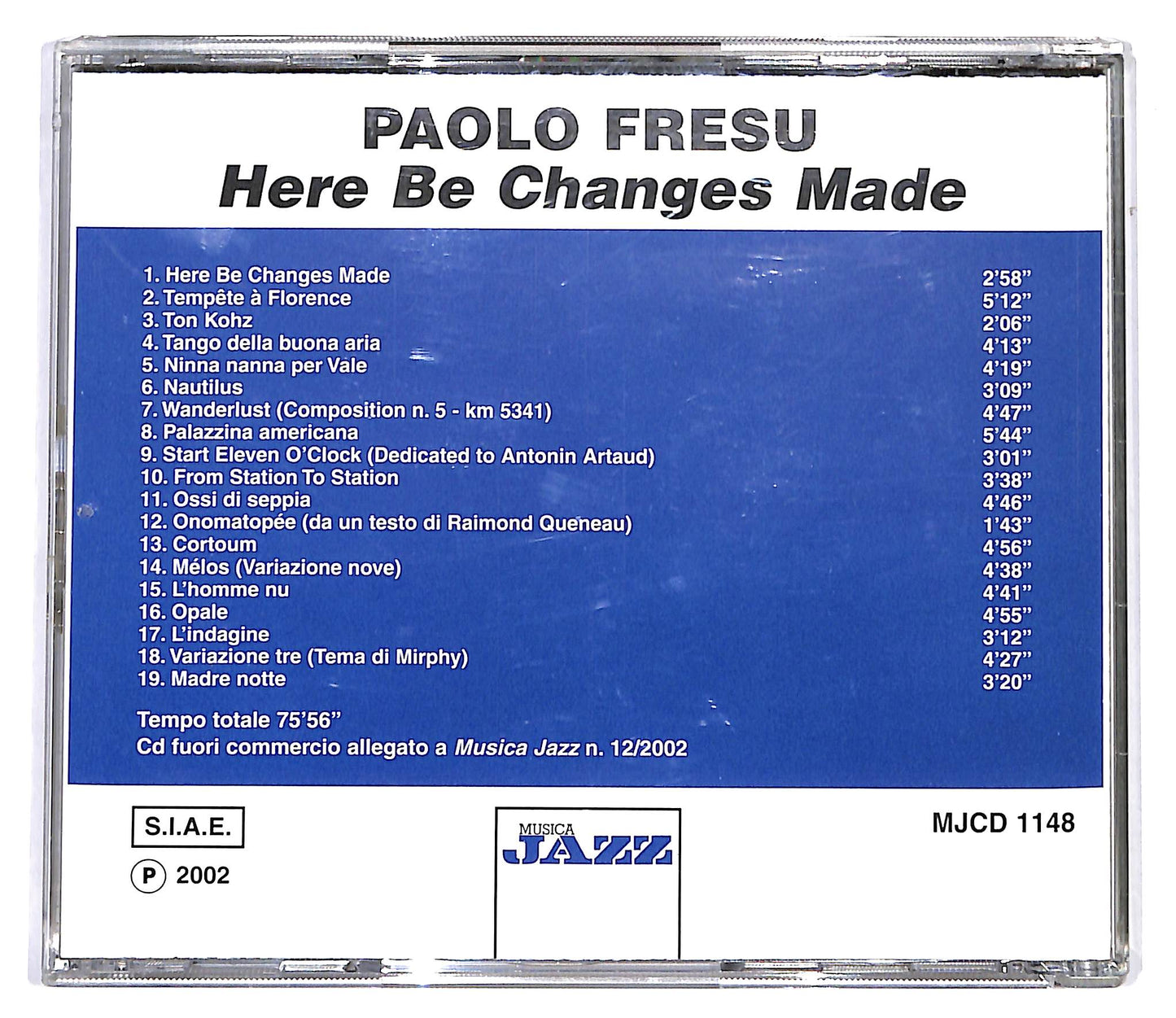 EBOND Paolo Fresu - Here Be Changes Made EDITORIALE CD CD099702