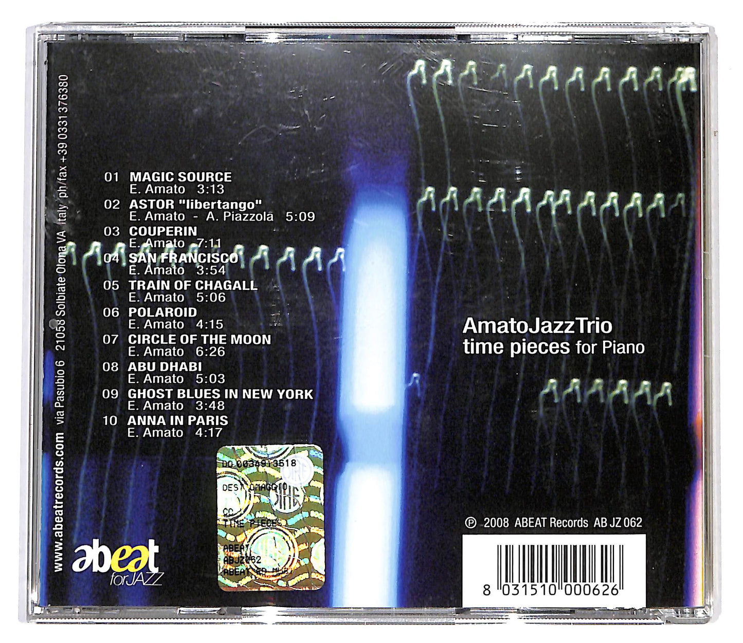 EBOND Amato Jazz Trio - Time Pieces For Piano CD CD099714