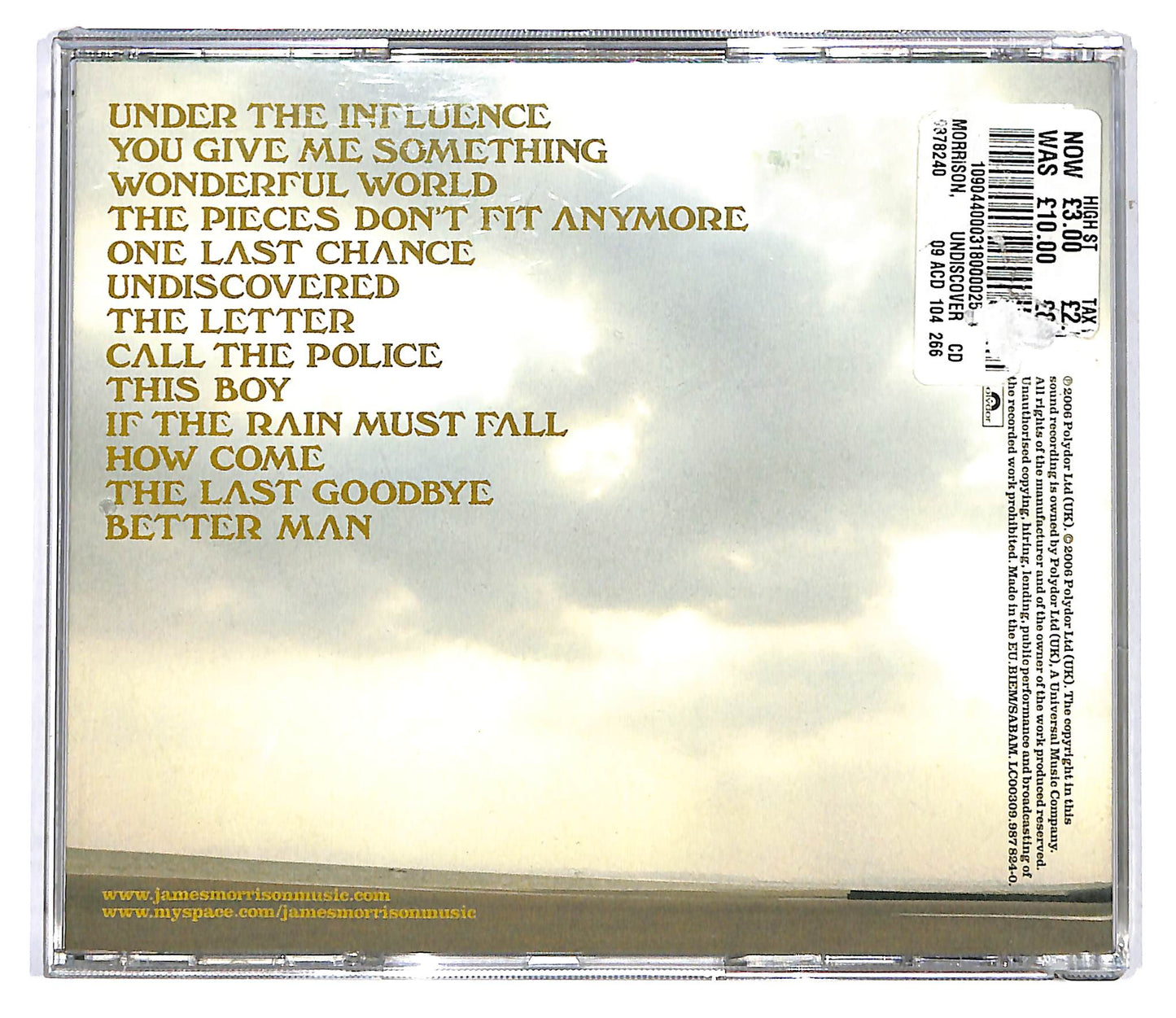 EBOND James Morrison (2) - Undiscovered CD CD099801