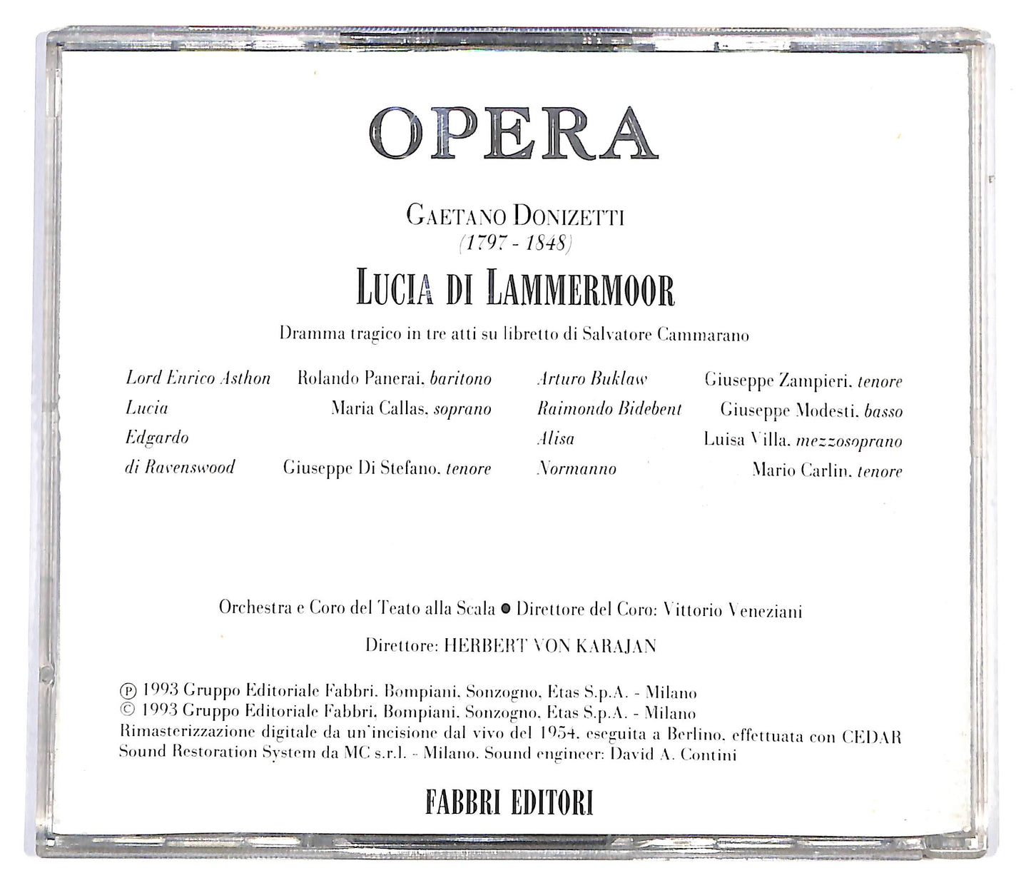 EBOND Gaetano Donizetti - Lucia Di Lammermoor Prima Parte EDITORIALE CD CD099812