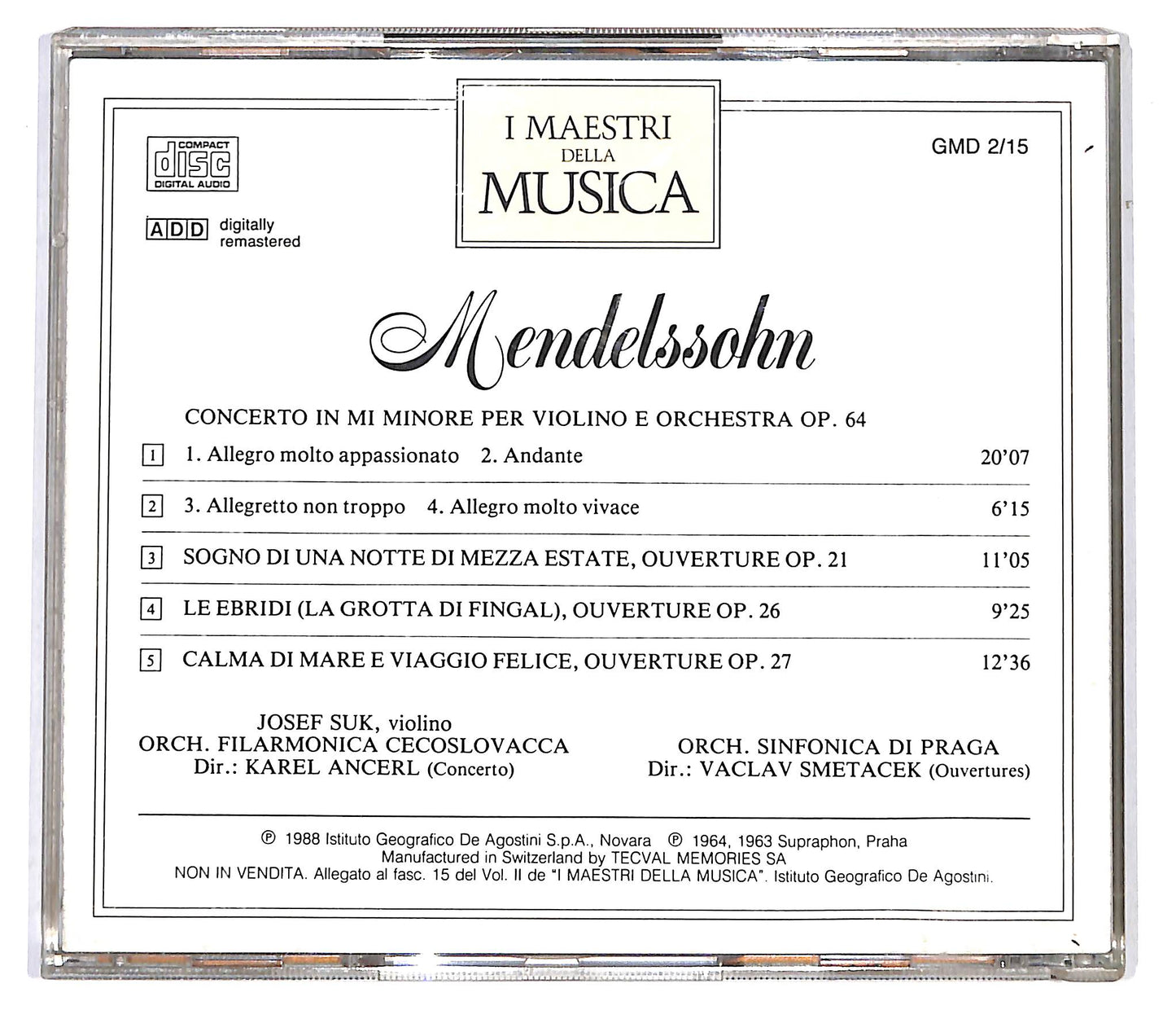 EBOND Mendelssohn - Concerto In Mi Minore Per Violino E Orch. Op. 64 CD CD099823
