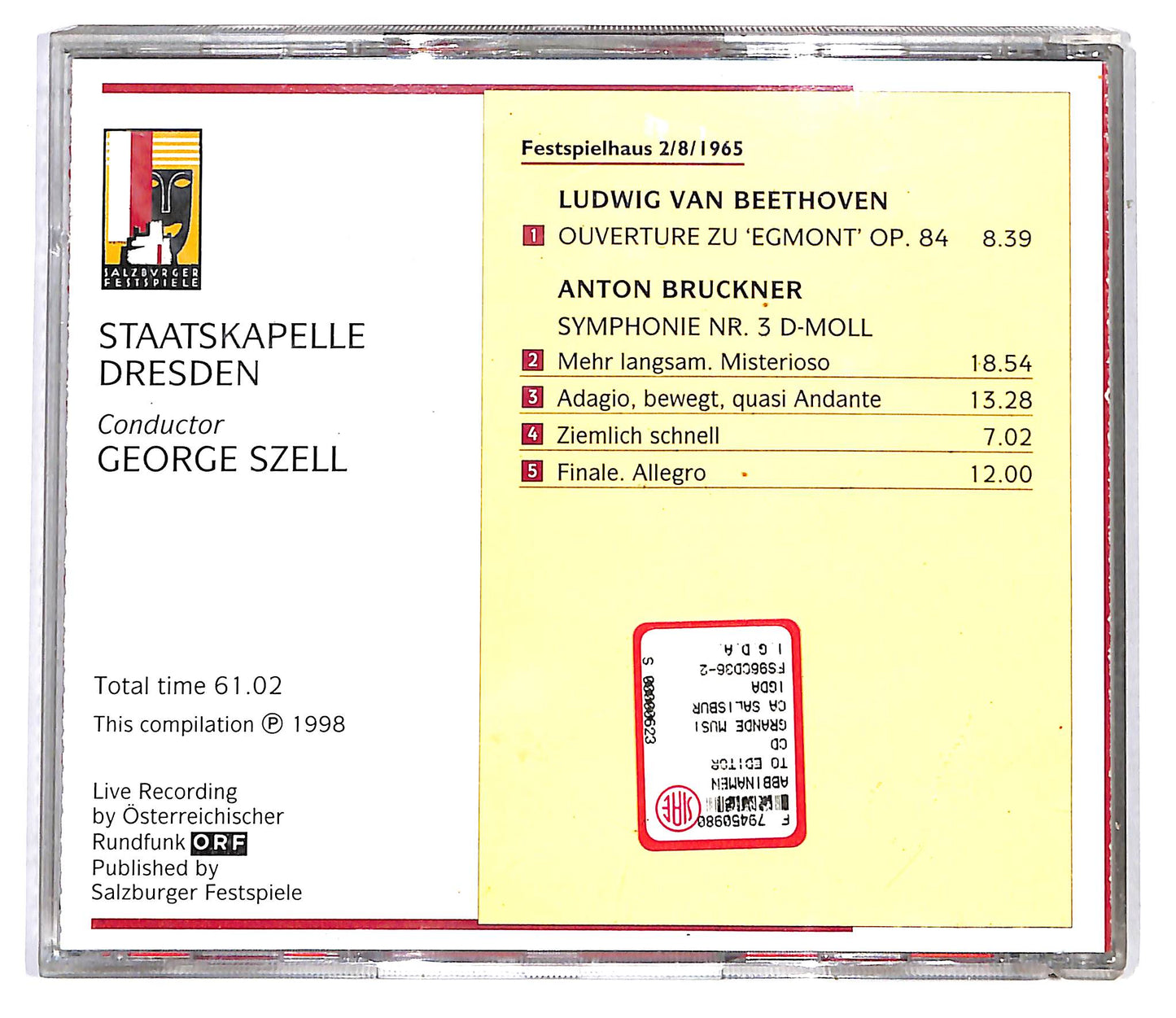 EBOND Beethoven - Ouverture Zu Egmont Op.84 EDITORIALE CD CD099829