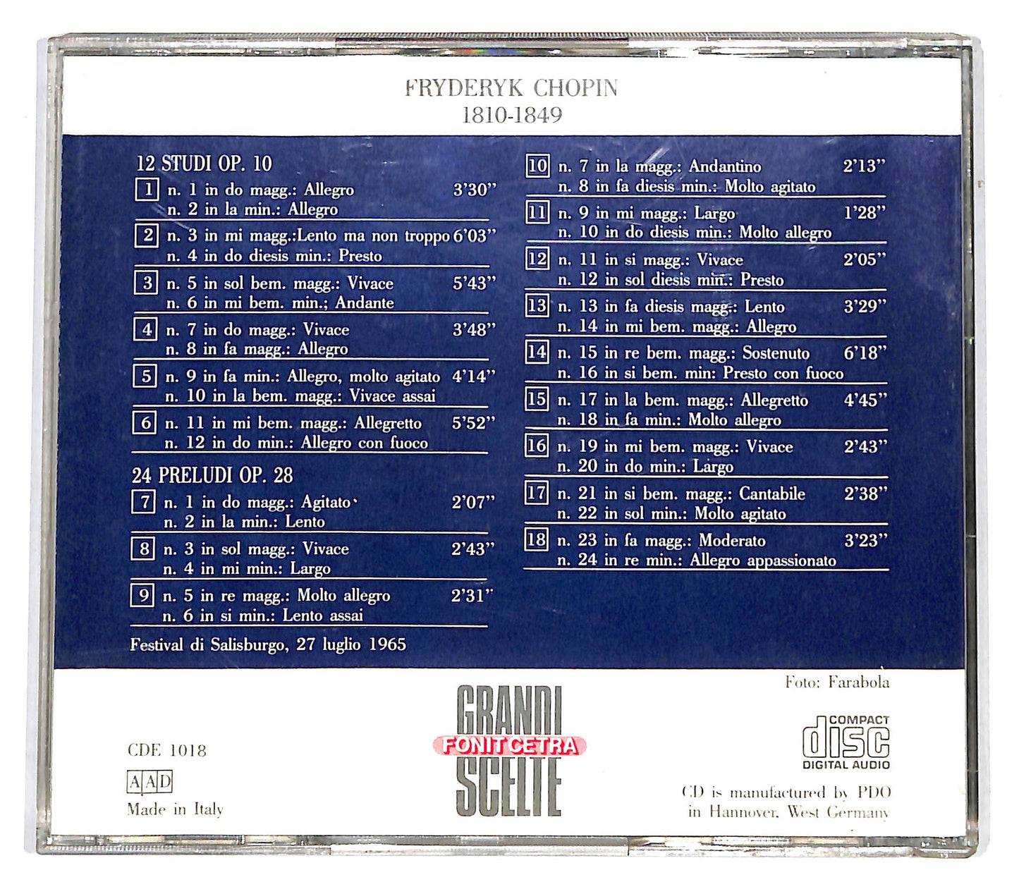 EBOND Chopin - 12 Studi OP. 10 - 24 Preludi Op. 28 CD CD099836