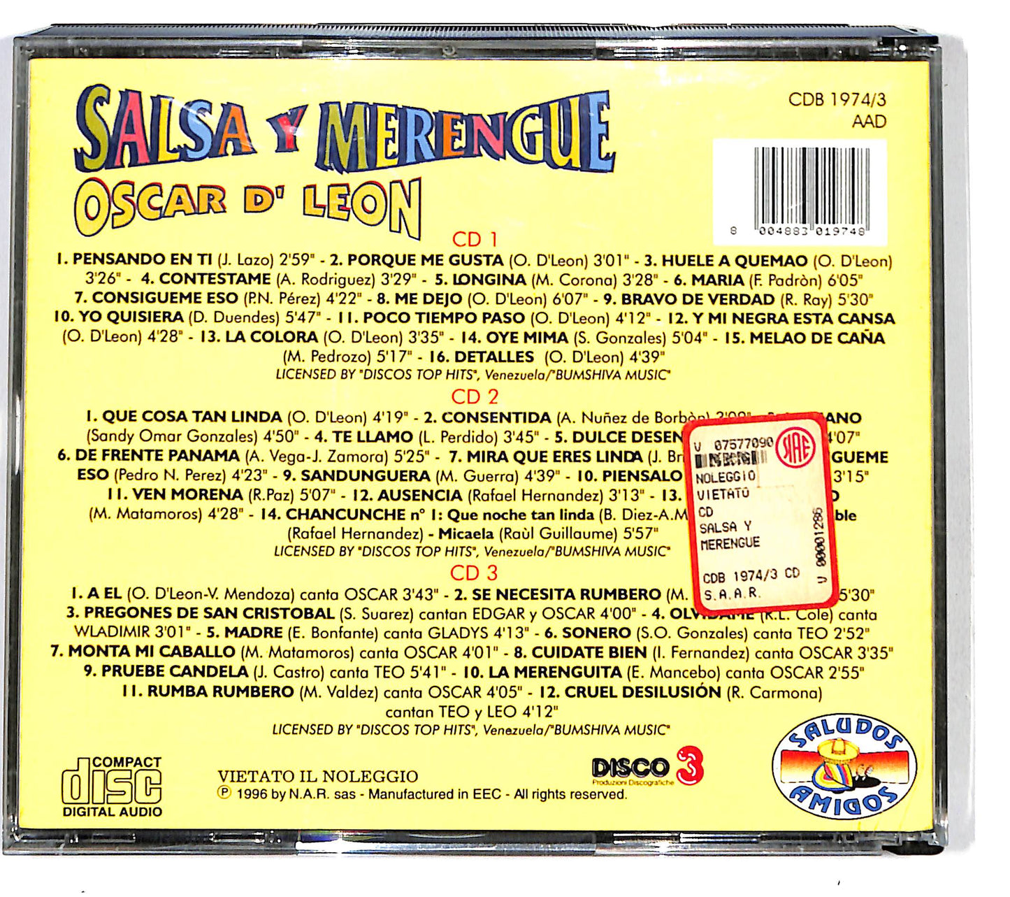 EBOND Oscar D'Leon - Salsa Y Merengue CD CD099844