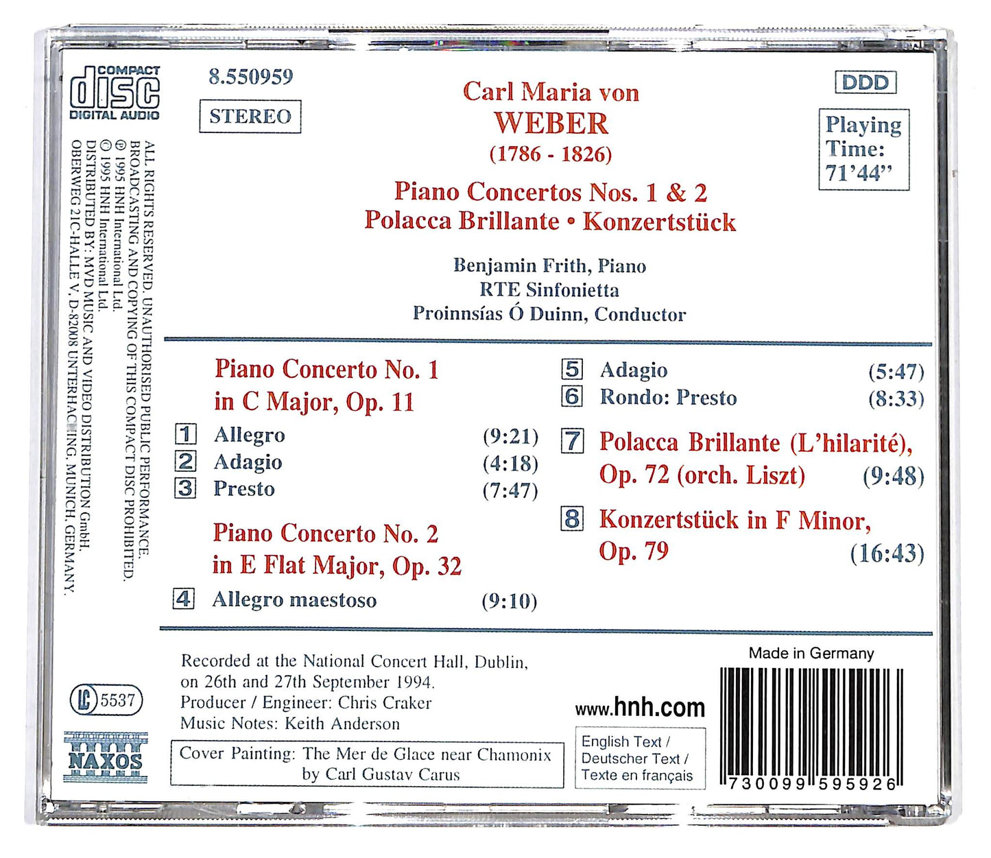EBOND Weber - Piano Concertos Nos. 1 And 2 CD CD099906