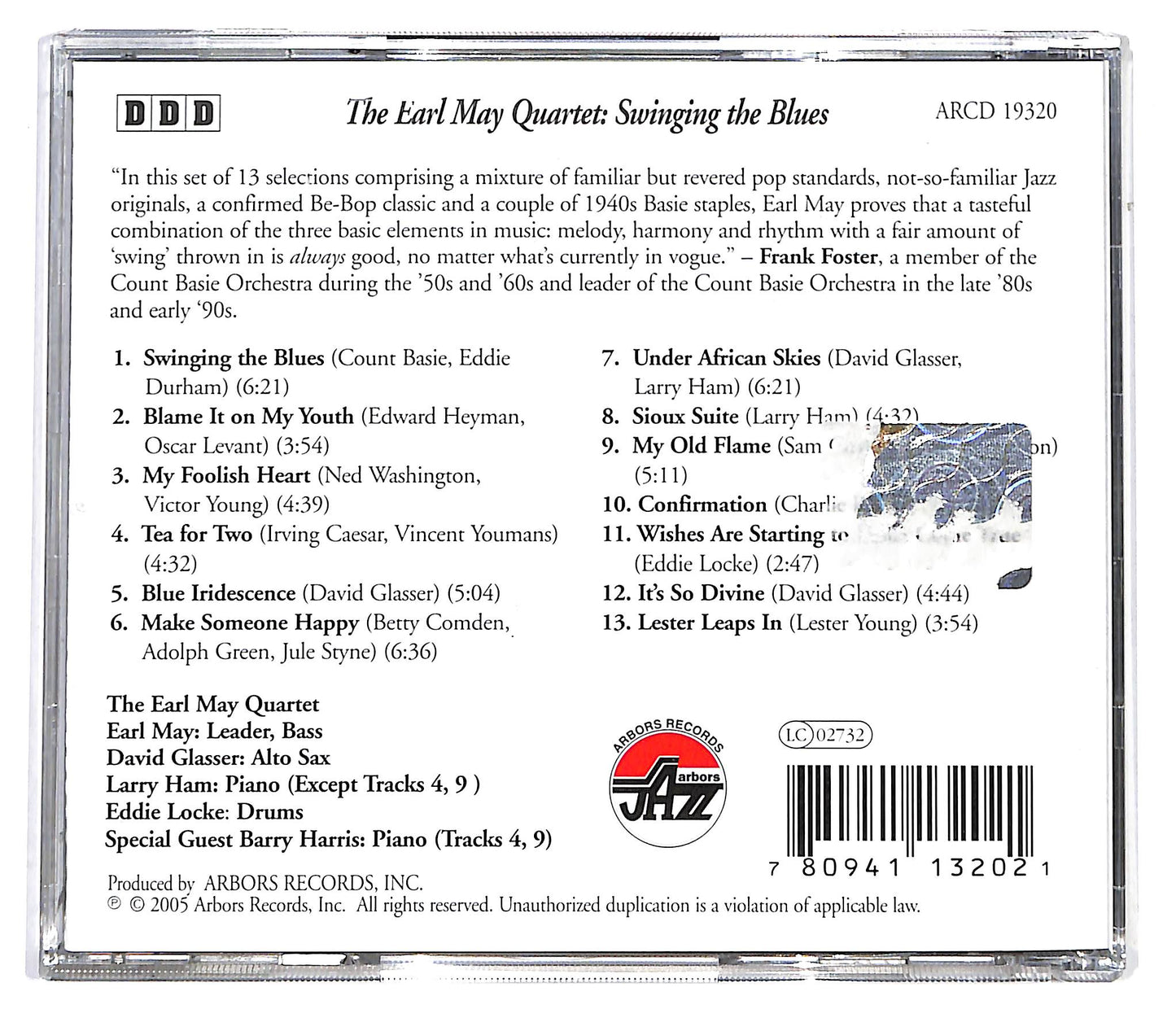 EBOND The Earl May Quartet - Swinging The Blues CD CD099924