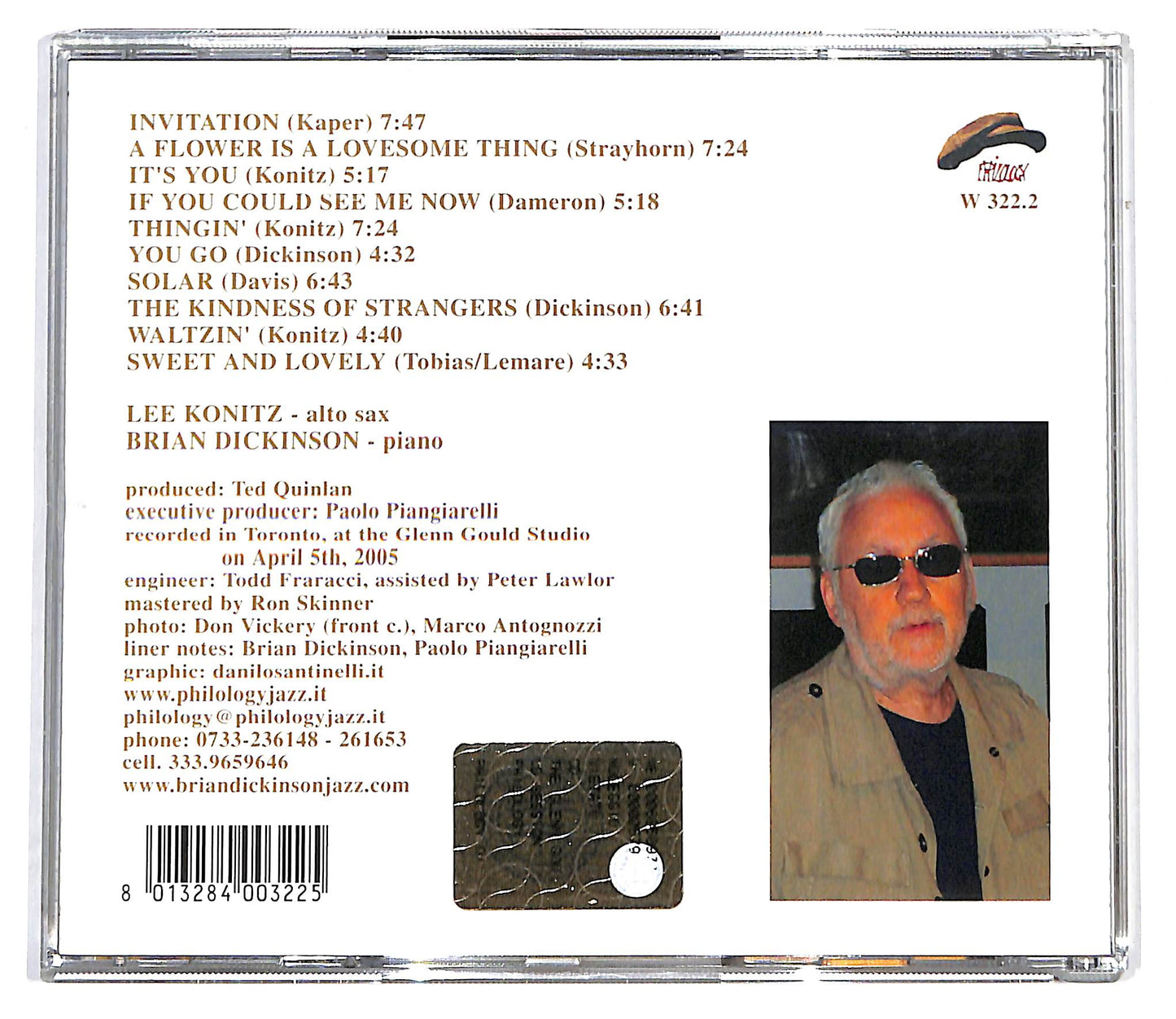 EBOND Lee Konitz, Brian Dickinson - The Glenn Gould Session CD CD099928