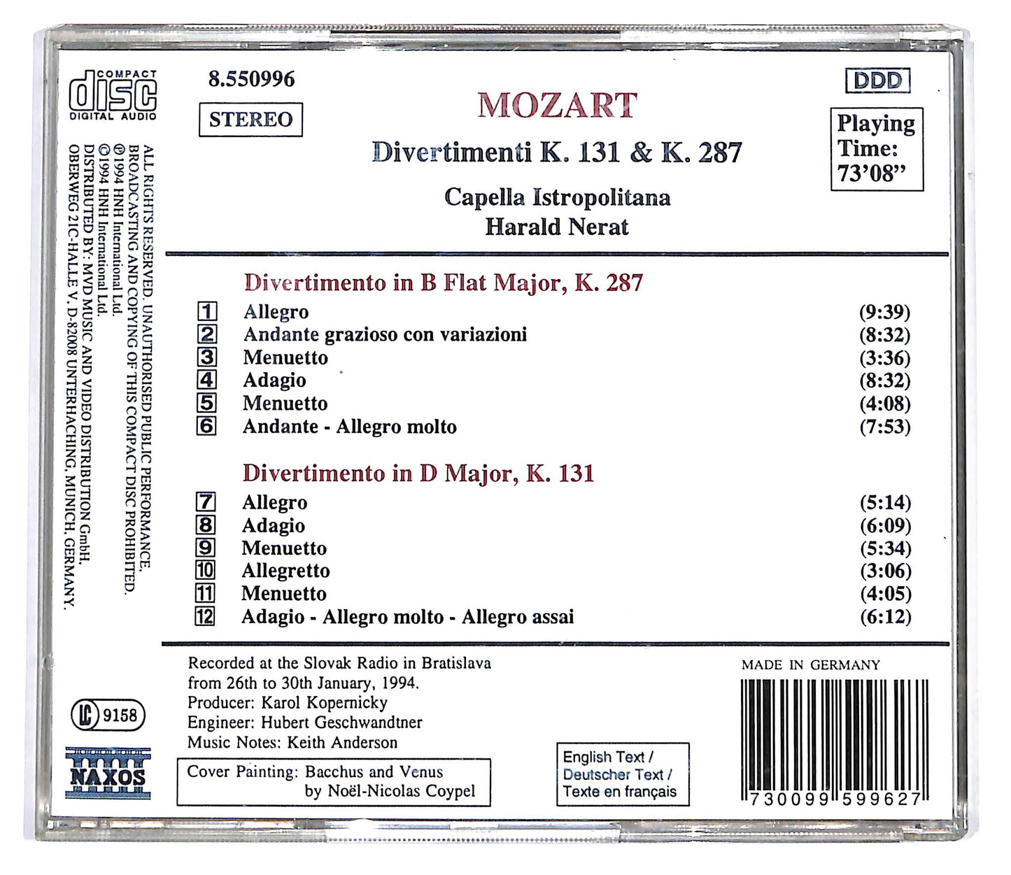 EBOND Mozart- Divertimenti K. 131 and K.287 CD CD099958